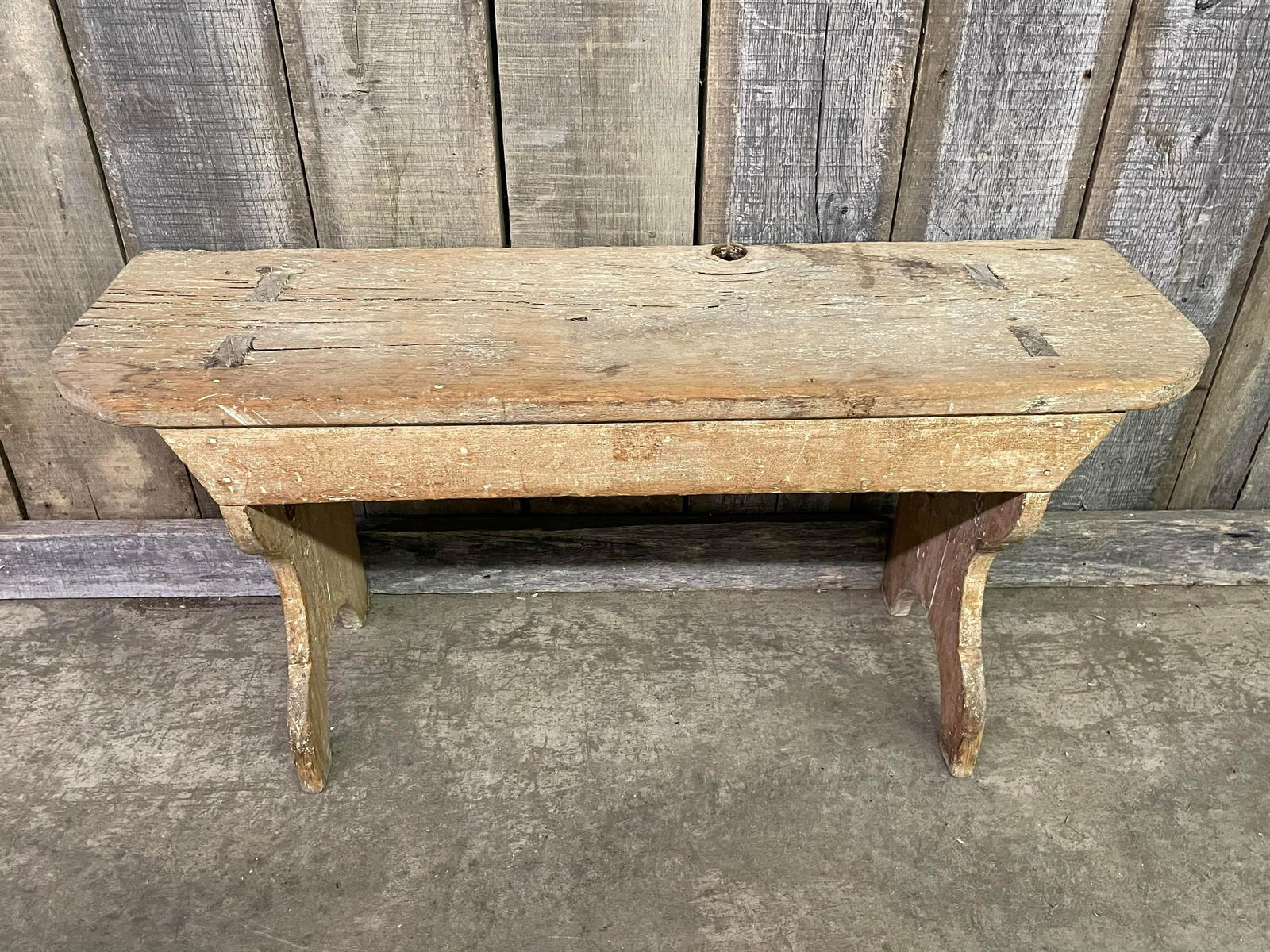 Early Primitive Wooden Bench (1 of 4)