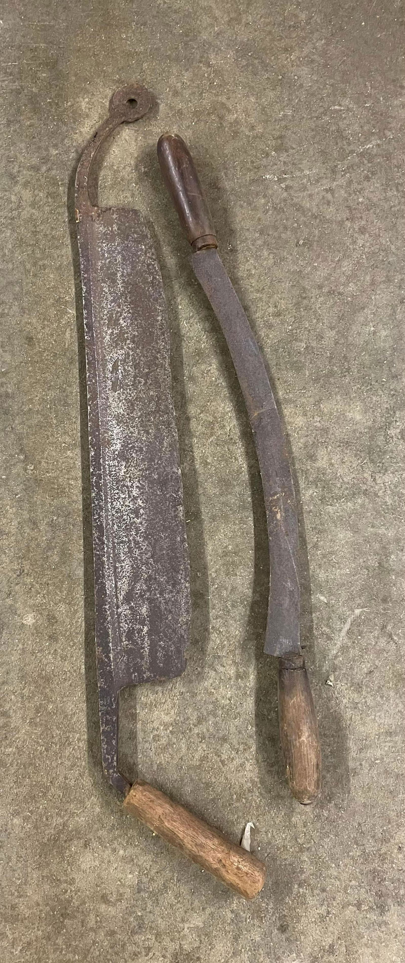 Pair Of Wooden Handle Draw Bars (1 of 1)