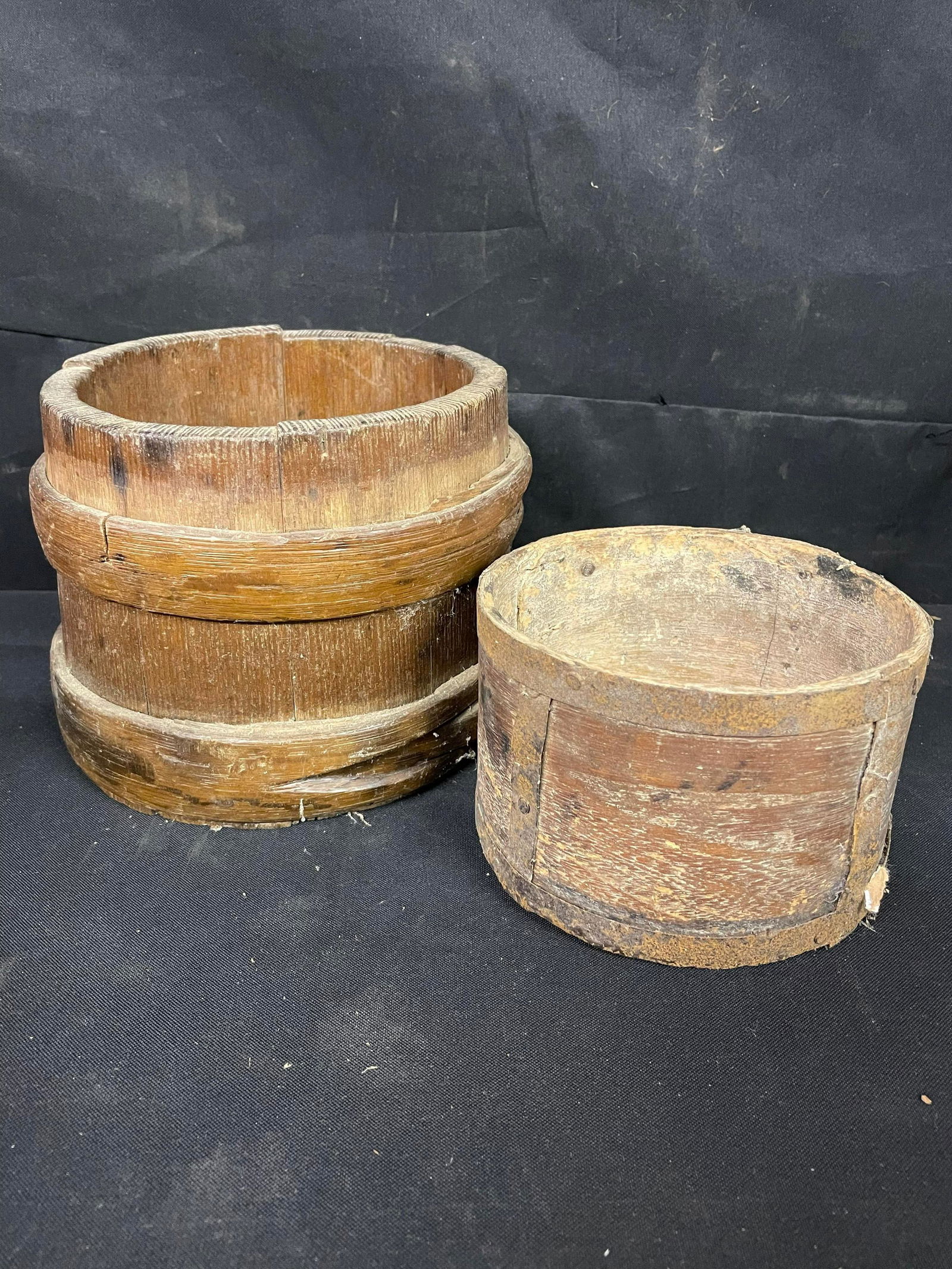 Primitive Wooden Sugar Buckets (1 of 1)