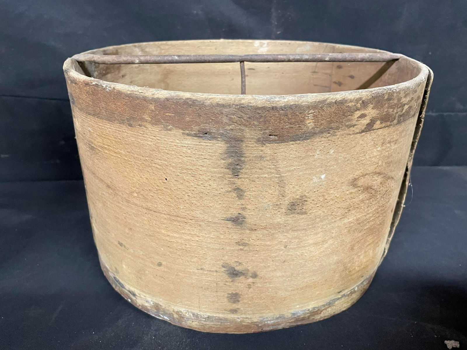 Primitive Cheese Box Container With Wrought Iron Handle (1 of 2)