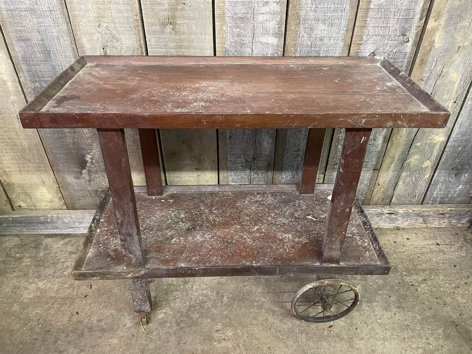 Antique-Style Wooden Tea Cart - Butlers' Cart: Antique-Style Wooden Tea Cart - Butlers' Cart