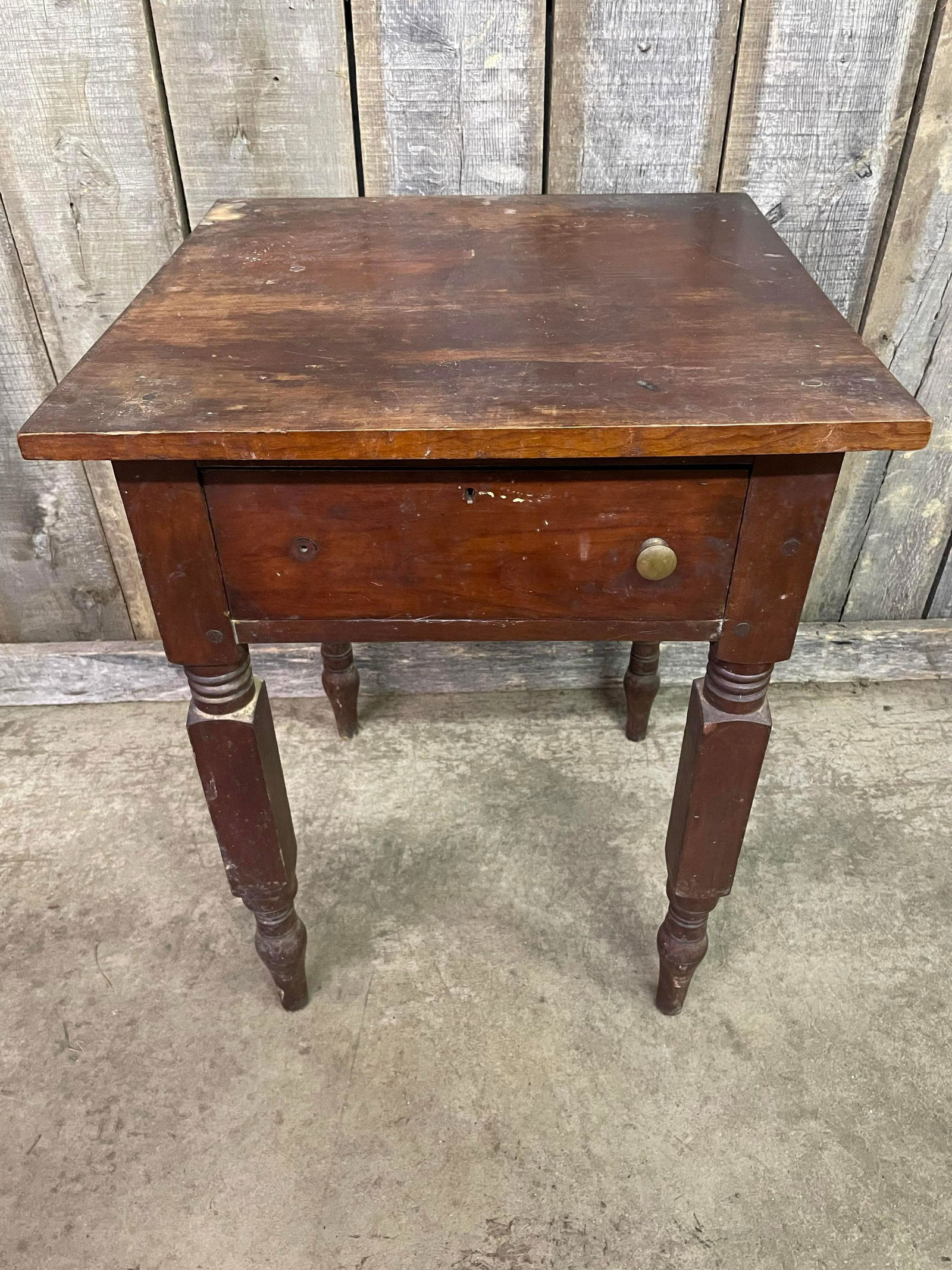 Antique Cherry One Drawer Stand (1 of 6)