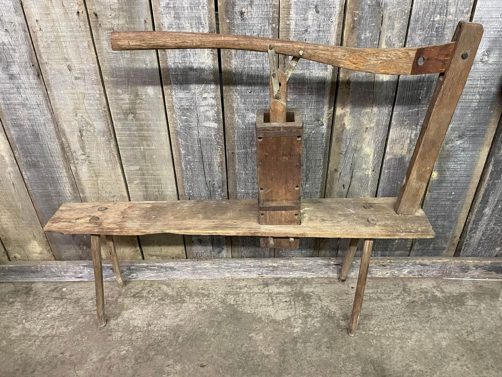 Primitive Wooden Cheese Press (1 of 3)