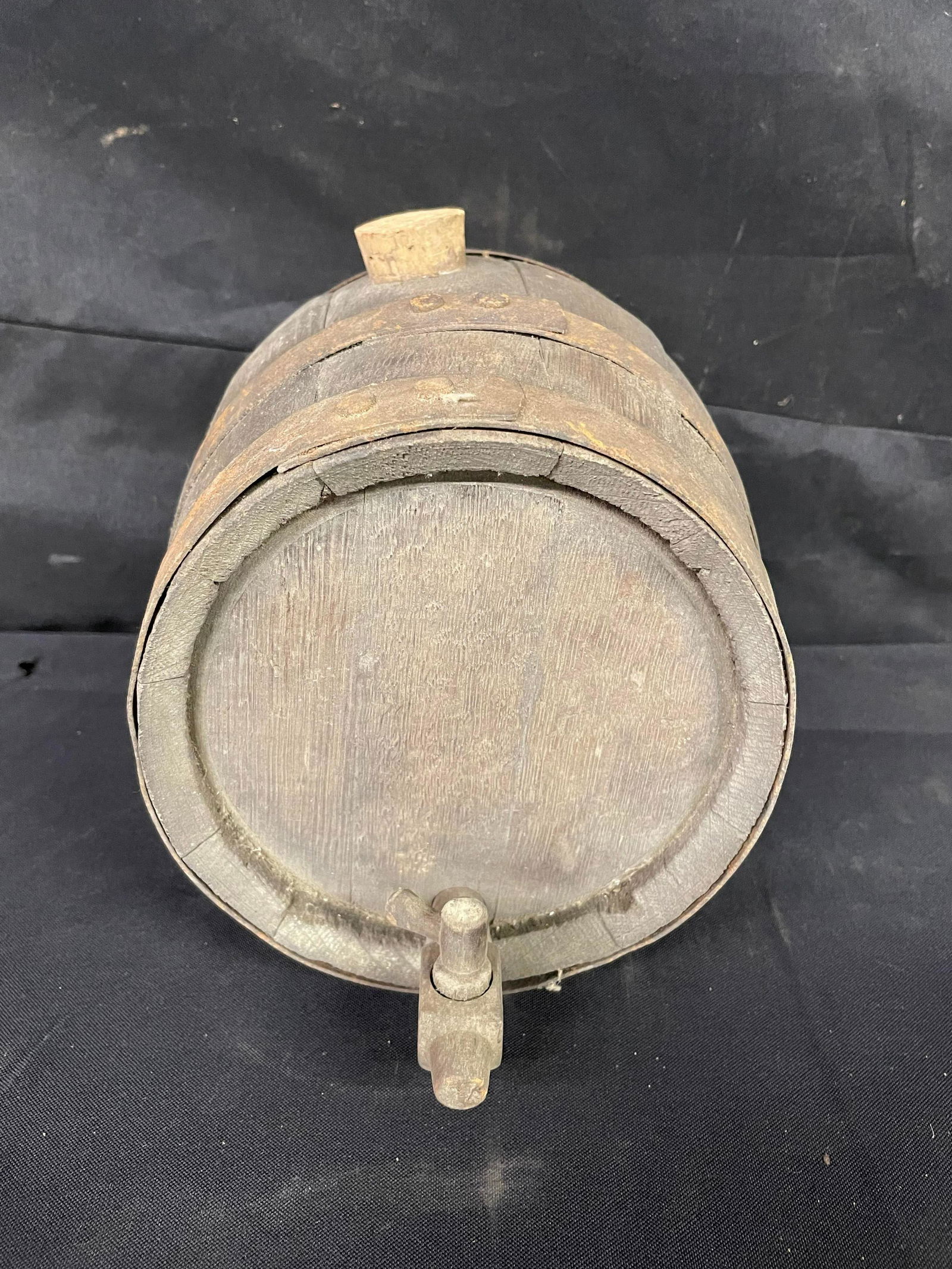 Antique Oak Whiskey Barrel Keg-Style With Brass Spigot (1 of 3)