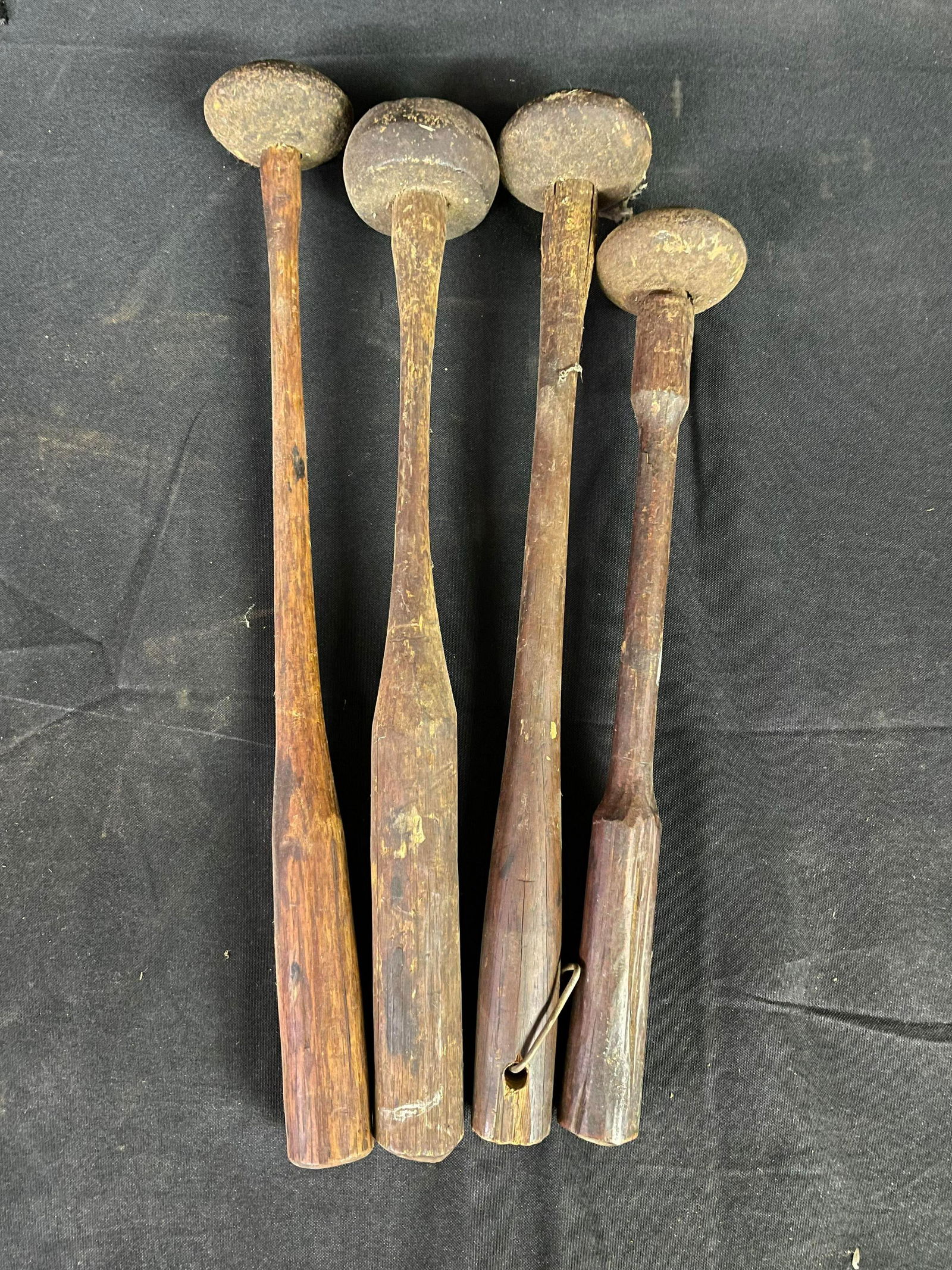 Mason's Stone Napping Hammers With Round Hand Forged Heads (1 of 1)