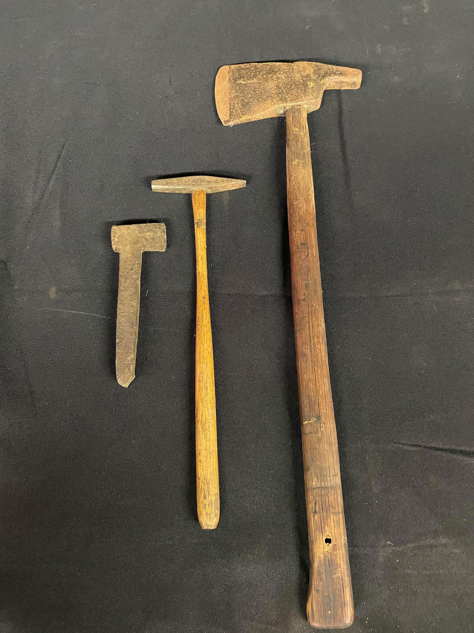 Trio Of Hand Forged Hammers/Axes (1 of 2)