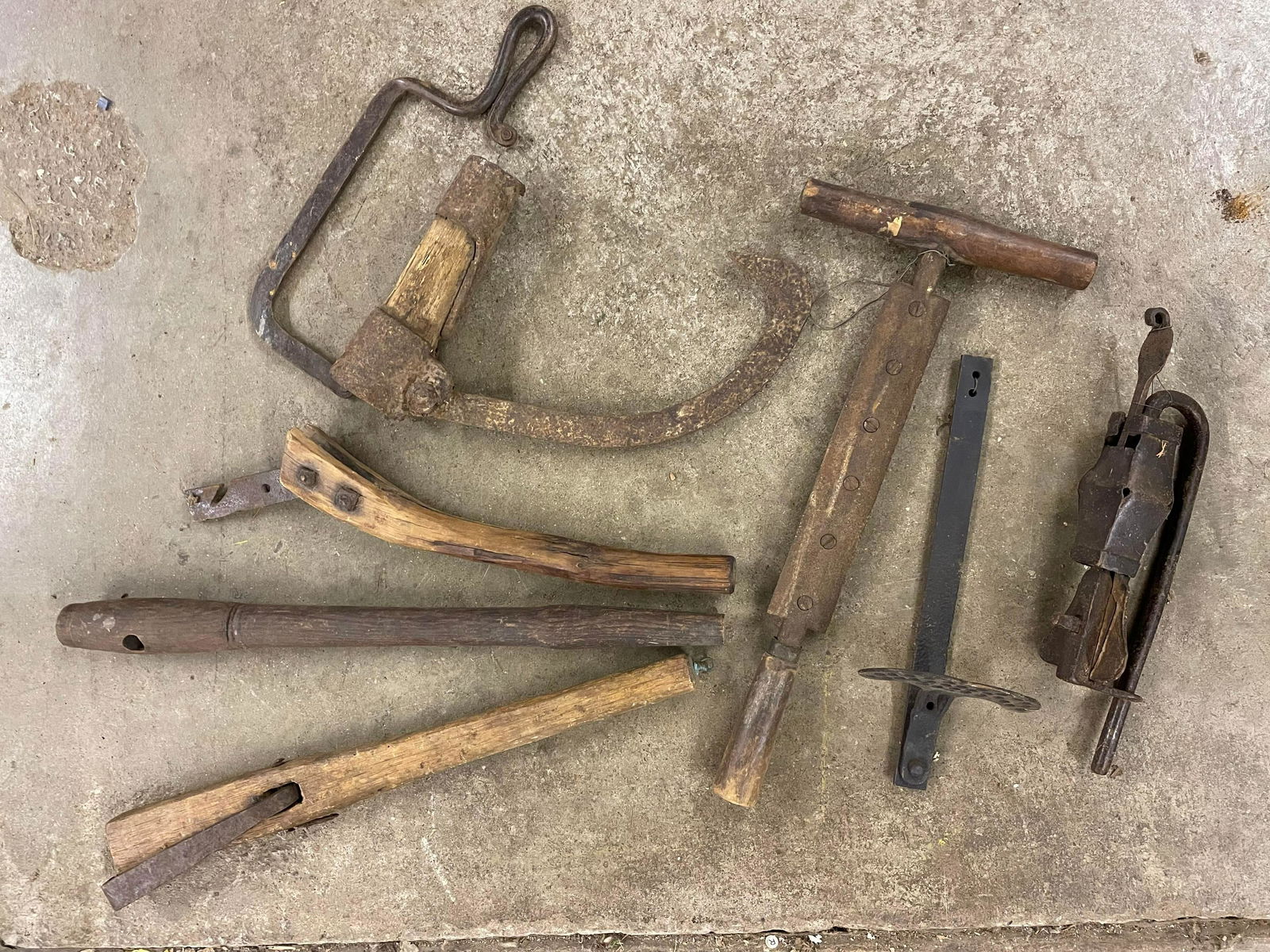 Primitive Fence Stretching And Assorted Farm/Hand Tools (1 of 1)