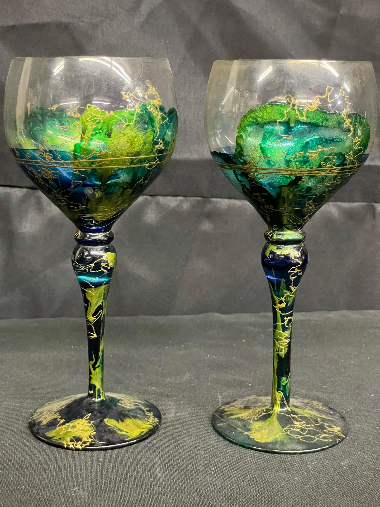 Unique Golf Leaf Style Wine Glasses: Unique Golf Leaf Style Wine Glasses