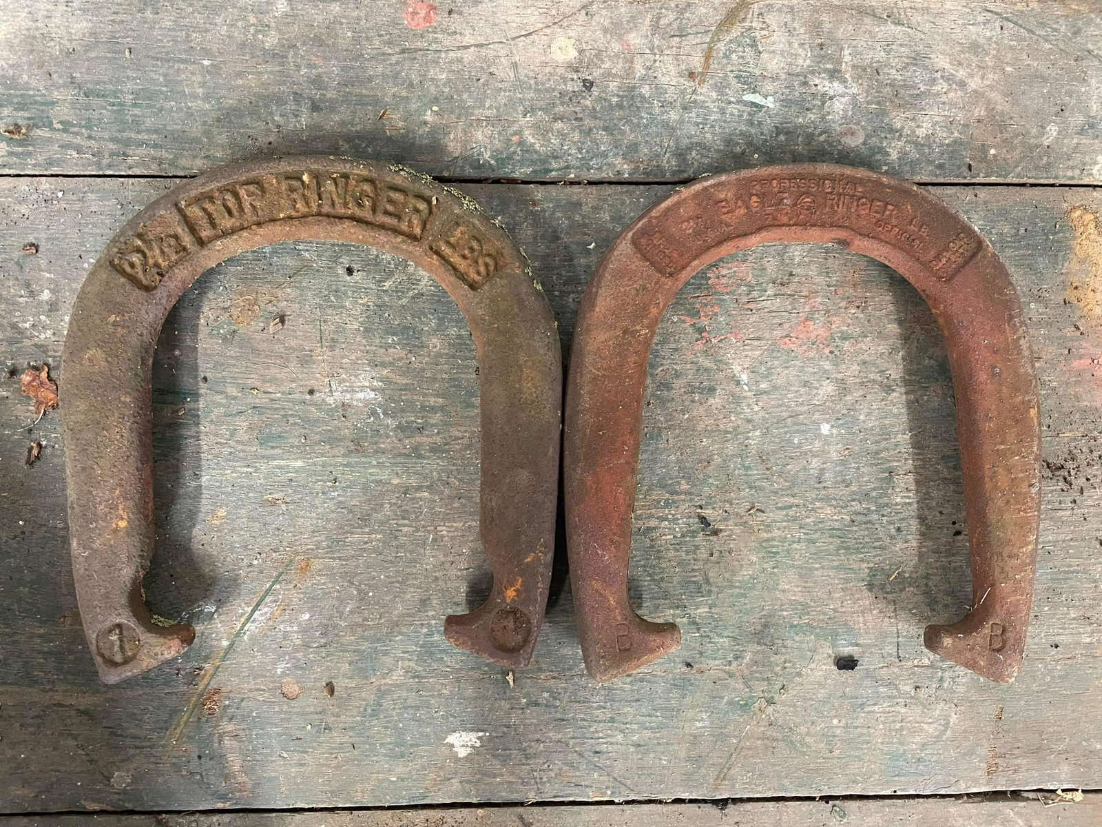 Horse Shoes Marked Eagle Ringer And Top Ringer: Horse Shoes Marked Eagle Ringer And Top Ringer