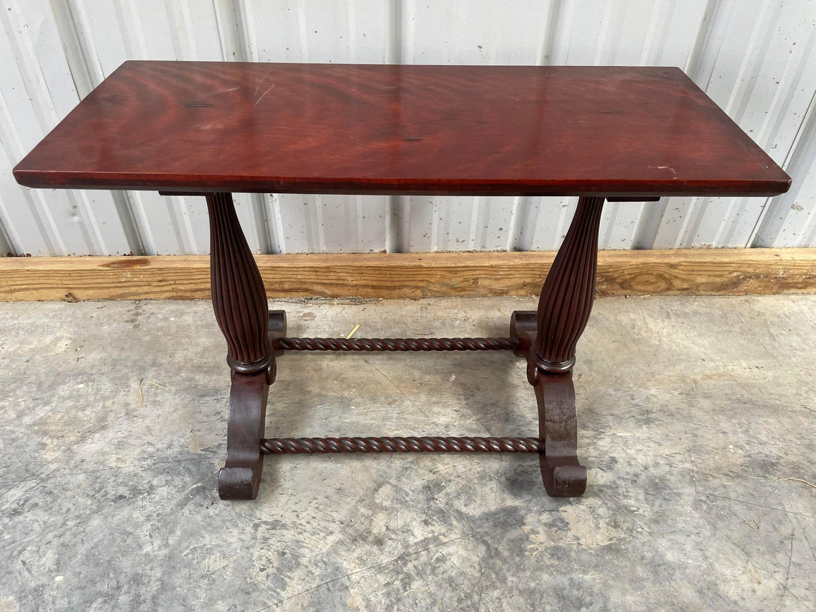 Antique Mahogany Library Table Style Writing Table 27"w19"h: Antique Mahogany Library Table Style Writing Table 27"w19"h