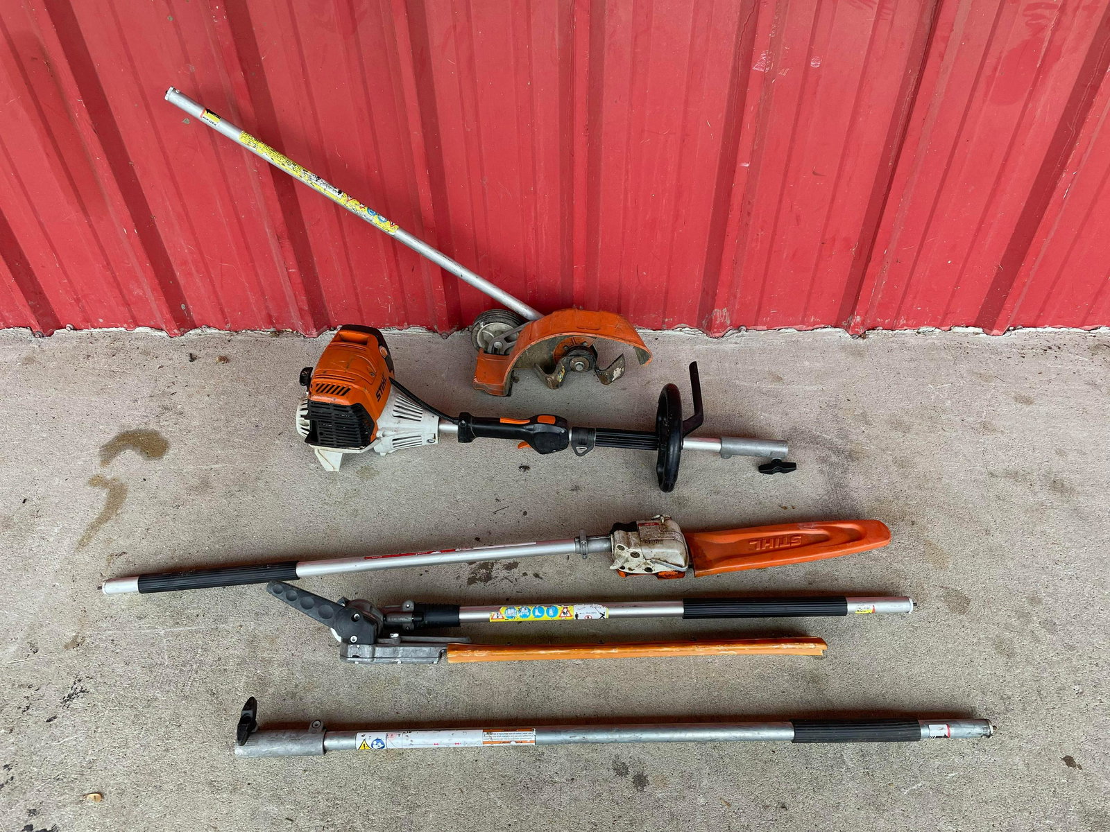 Stihl Multi Attachment Landscaping Gas Engine Tool With Edger, Extension And Saw Attachments (1 of 1)