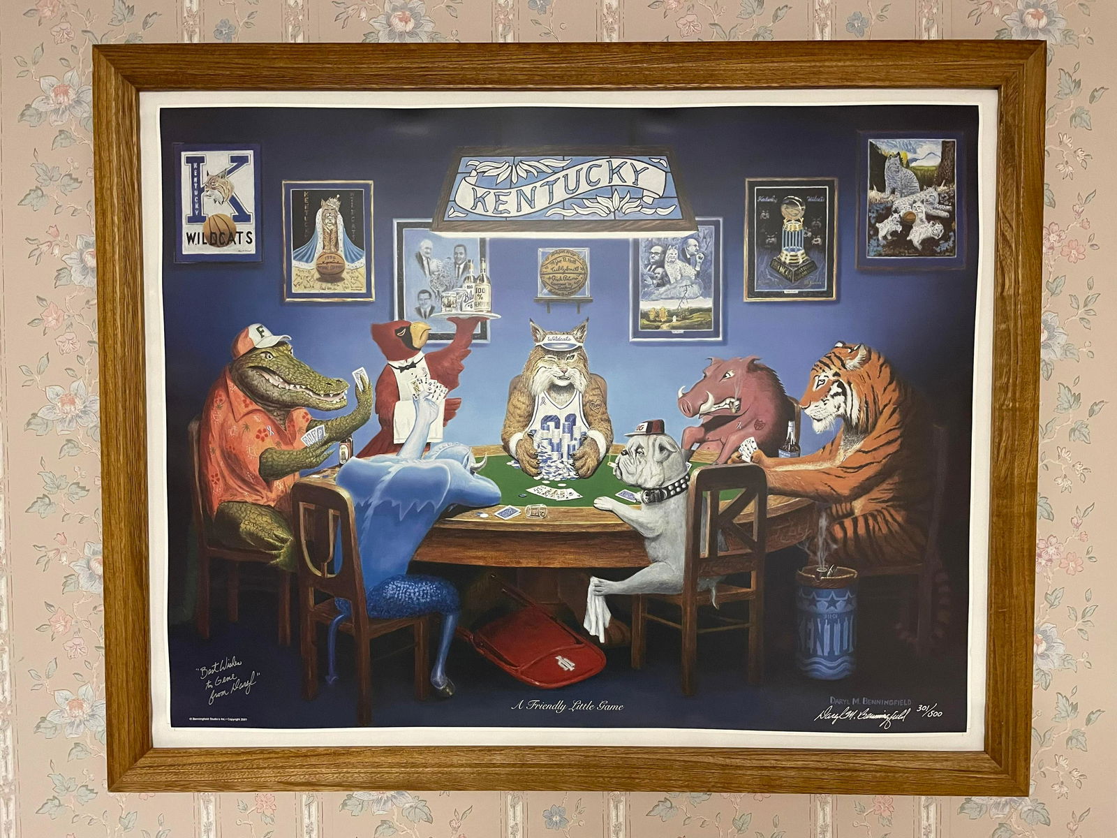 "A Friendly Little Game" By Daryl M. Benningfield 301/500 Artist Signed With Personal Message (1 of 3)