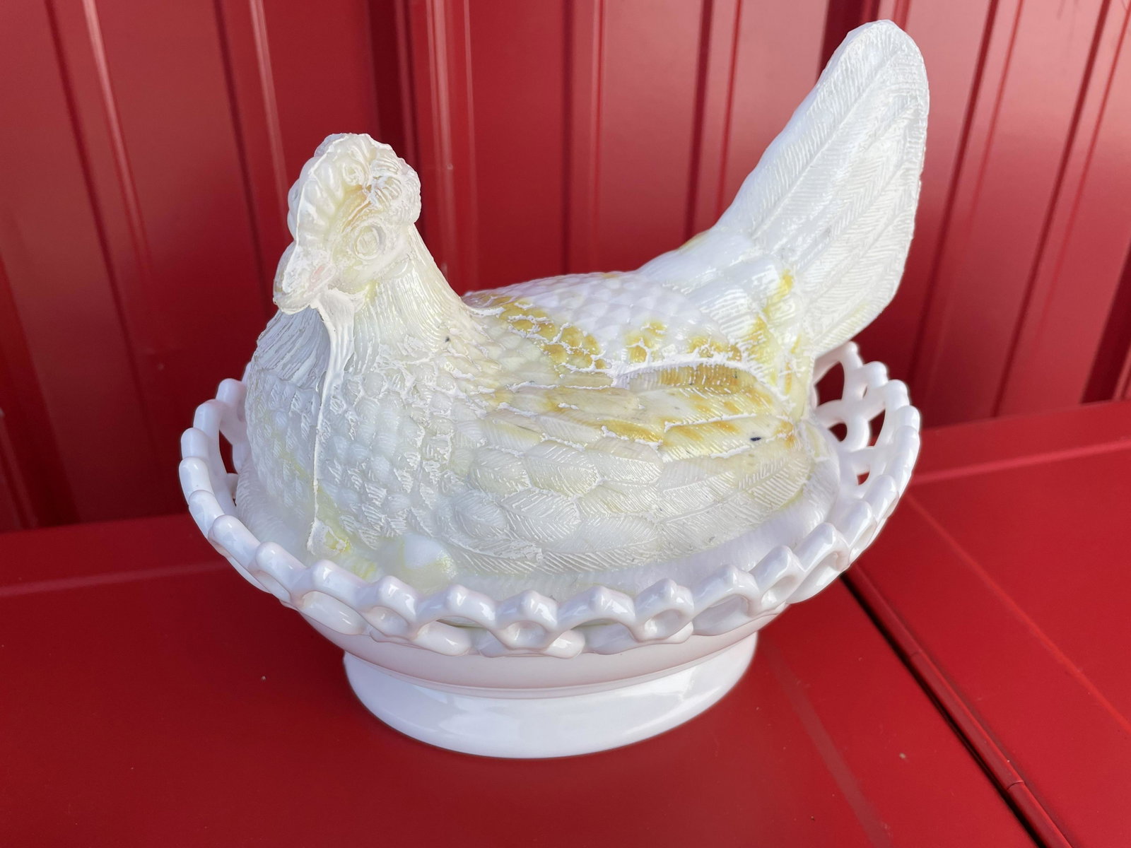 Hen On Nest Glassware Covered Dish As Found: Hen On Nest Glassware Covered Dish As Found