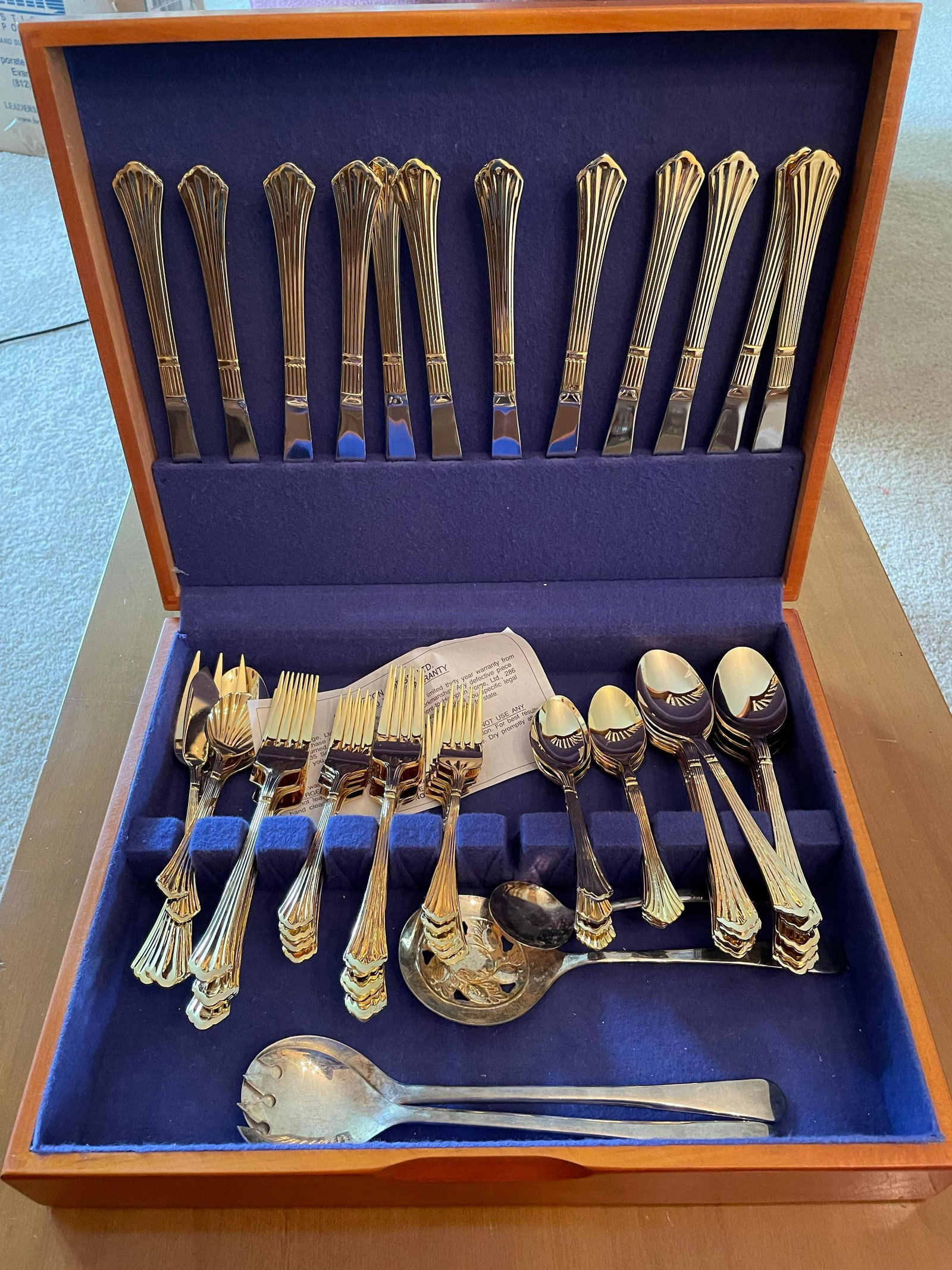 Hampton Forge Ltd. "Gold Plated Flatware Set" (1 of 2)