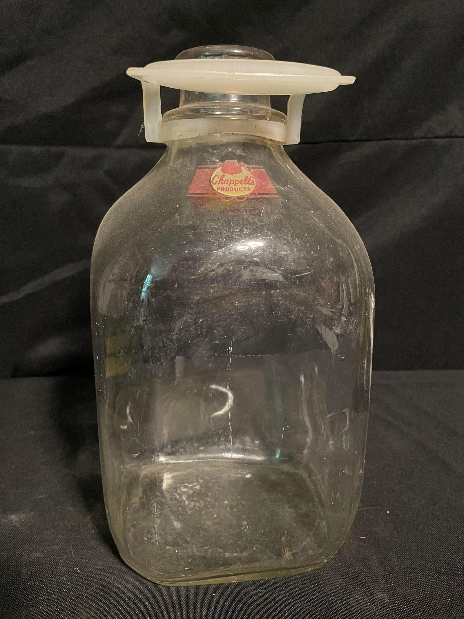 Vintage Harlan, KY. Chappell's Dairy Products Glass Pyro Gallon Milk Bottle Jug Harlan KY 12" (1 of 2)