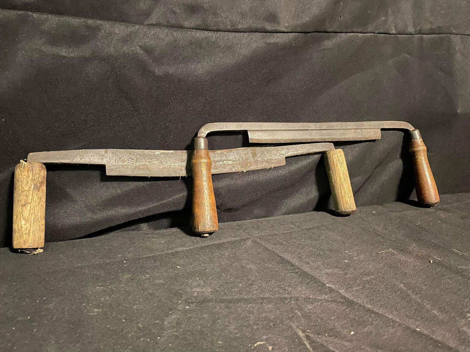 Pair Of Antique Draw Bar Knives 16" (1 of 1)