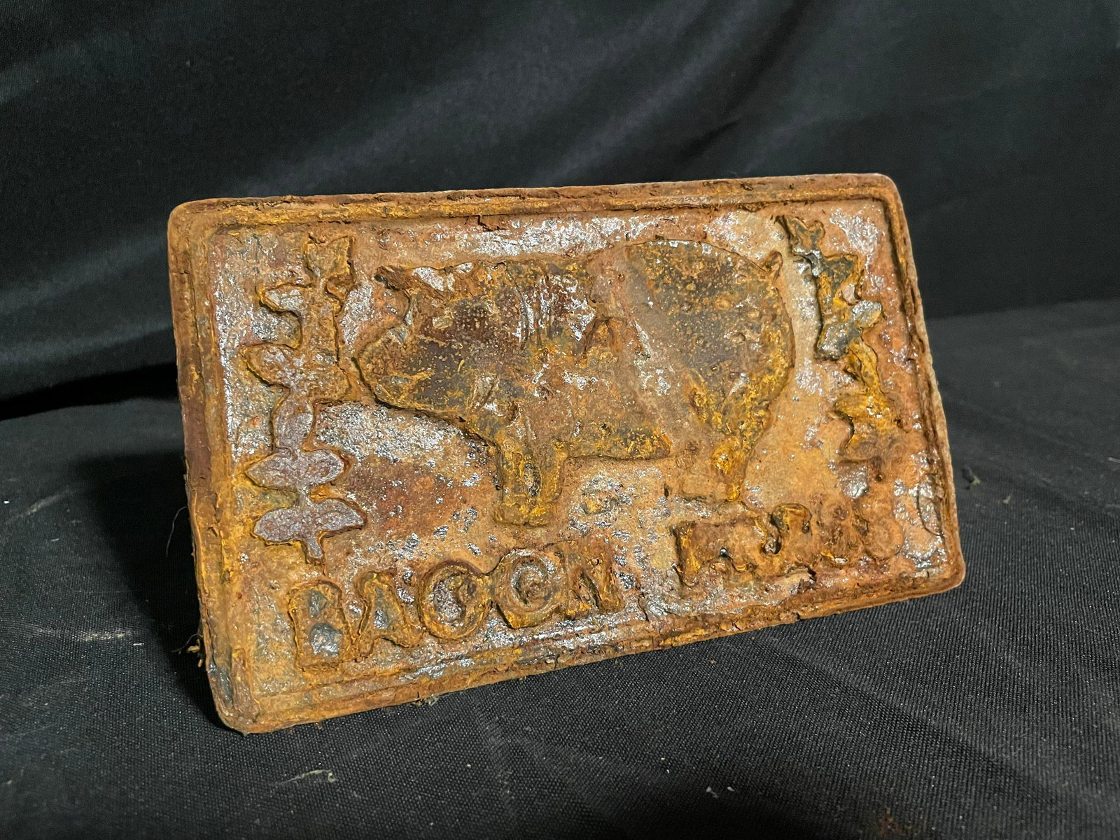 Cast Iron "Bacon Press" With Wooden Handle 8": Cast Iron "Bacon Press" With Wooden Handle 8"