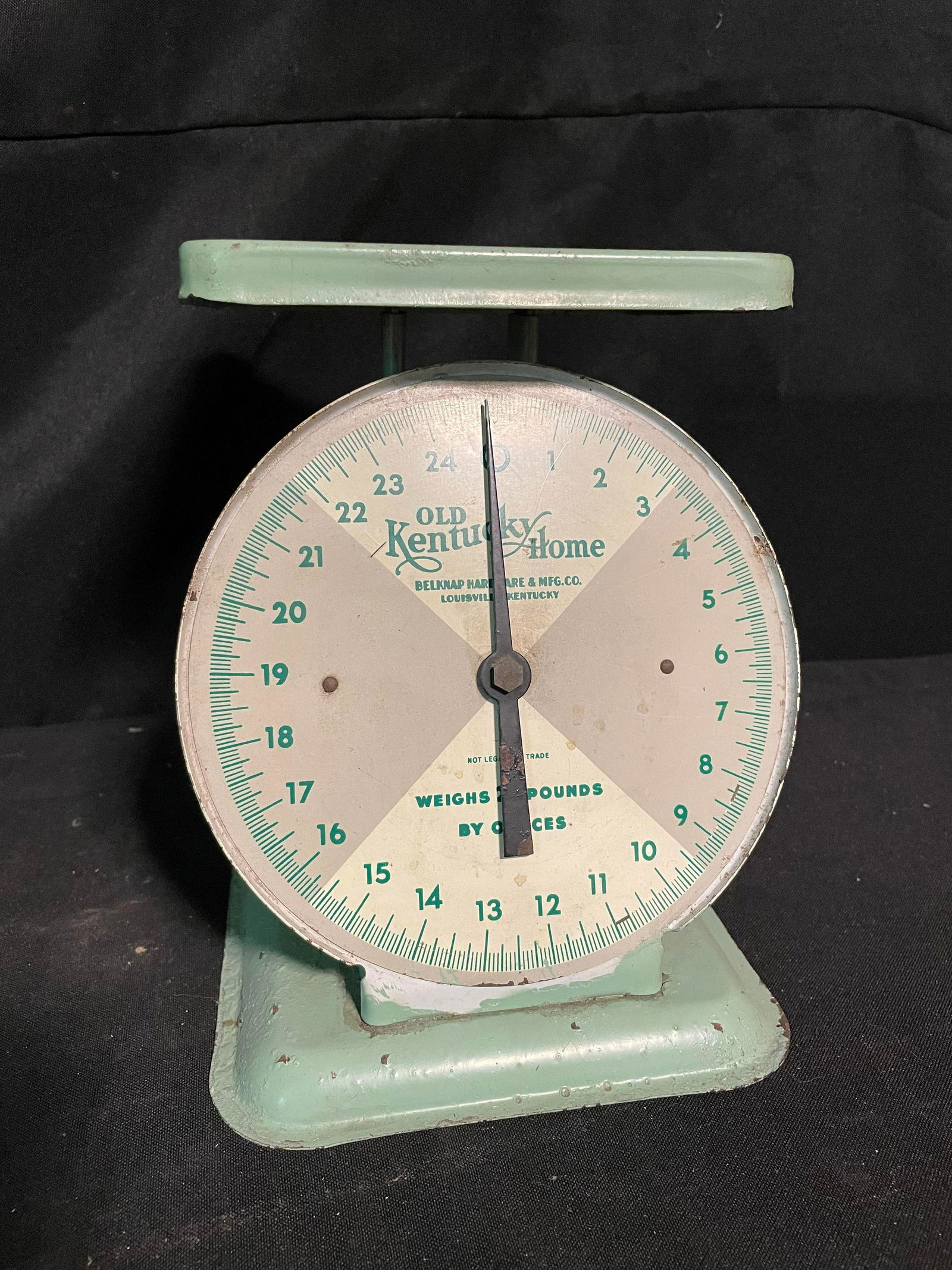 Old Kentucky Home" Belknap Hardware + Mfg. Co. Louisville, KY. 25lb Vintage Metal Scale 8.5 (1 of 2)