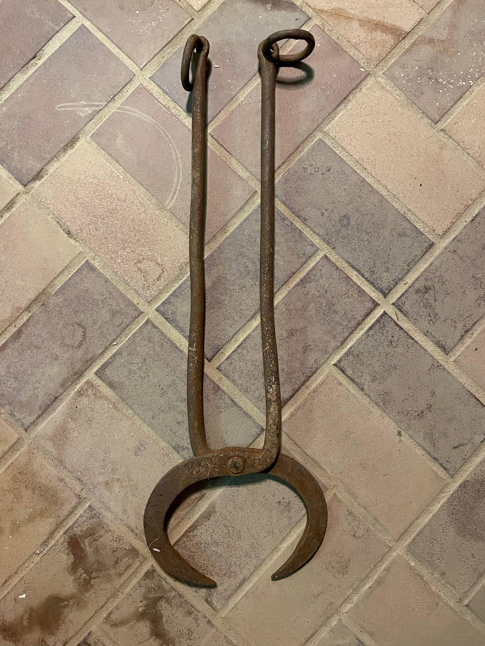 Large Pair Of Blacksmithing Style Tongs Log-Fireplace Tongs 30": Large Pair Of Blacksmithing Style Tongs Log-Fireplace Tongs 30"