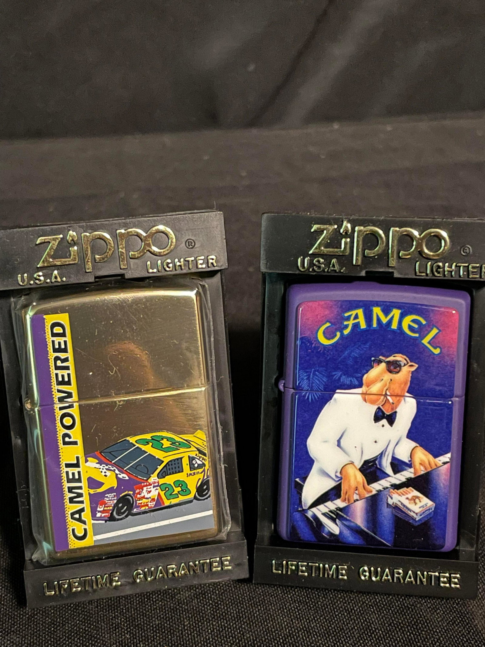 Joe Camel Zippo Lighters With Piano Joe And Nascar Designs New (1 of 1)