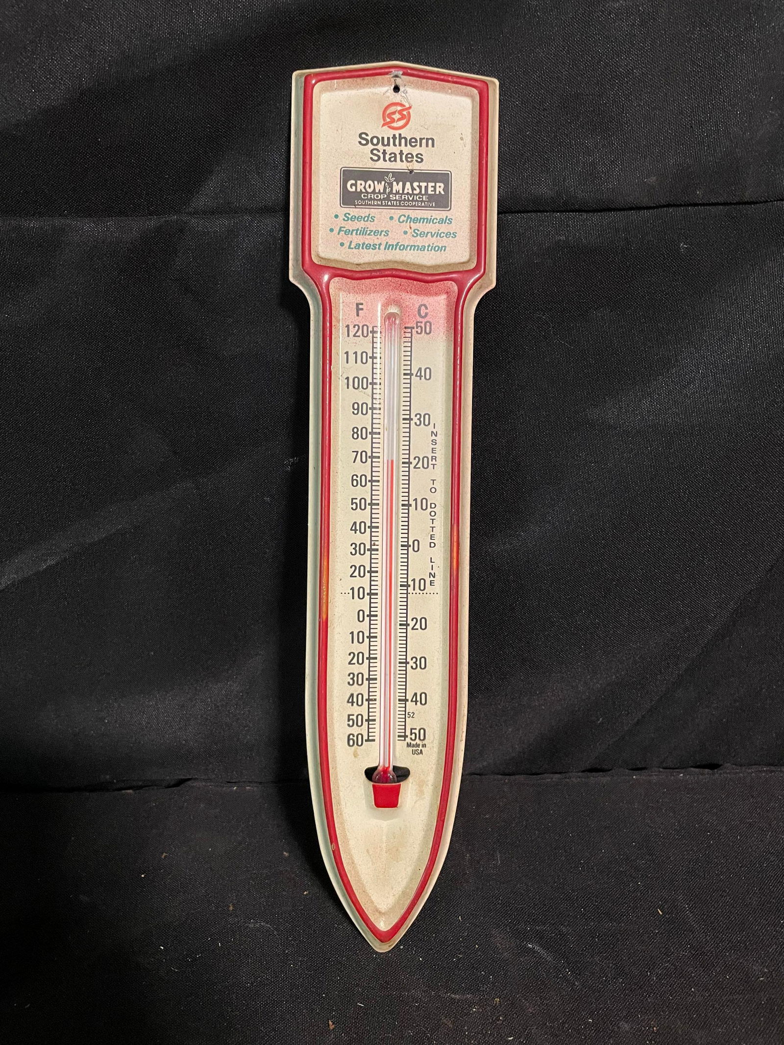 Southern States Grow Master Crop Service Metal Advertising Thermometer (1 of 3)