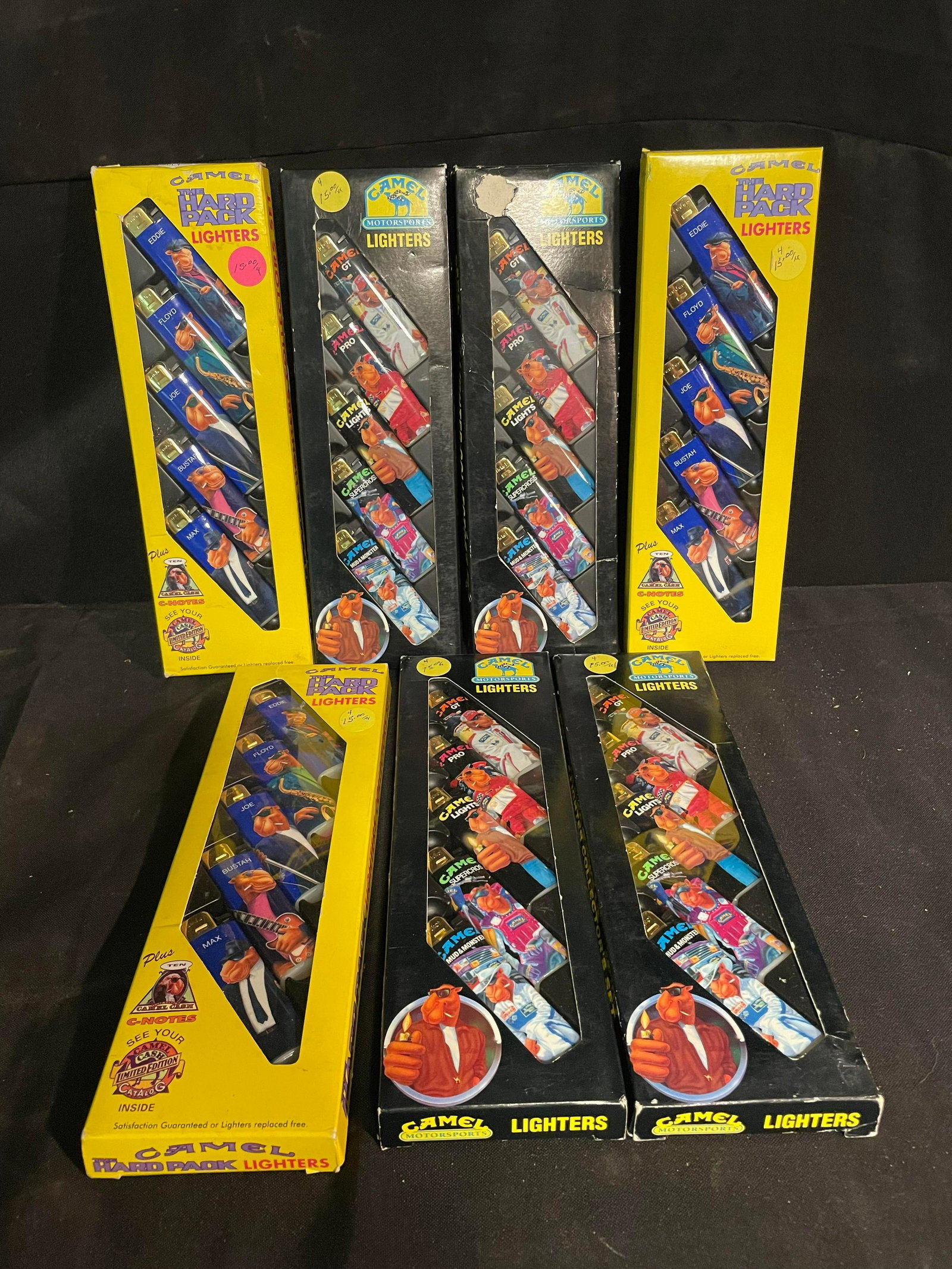 Large Collection Of New-In Package Ca.1994 Joe Camel The Hard Pack - Lighters (1 of 1)