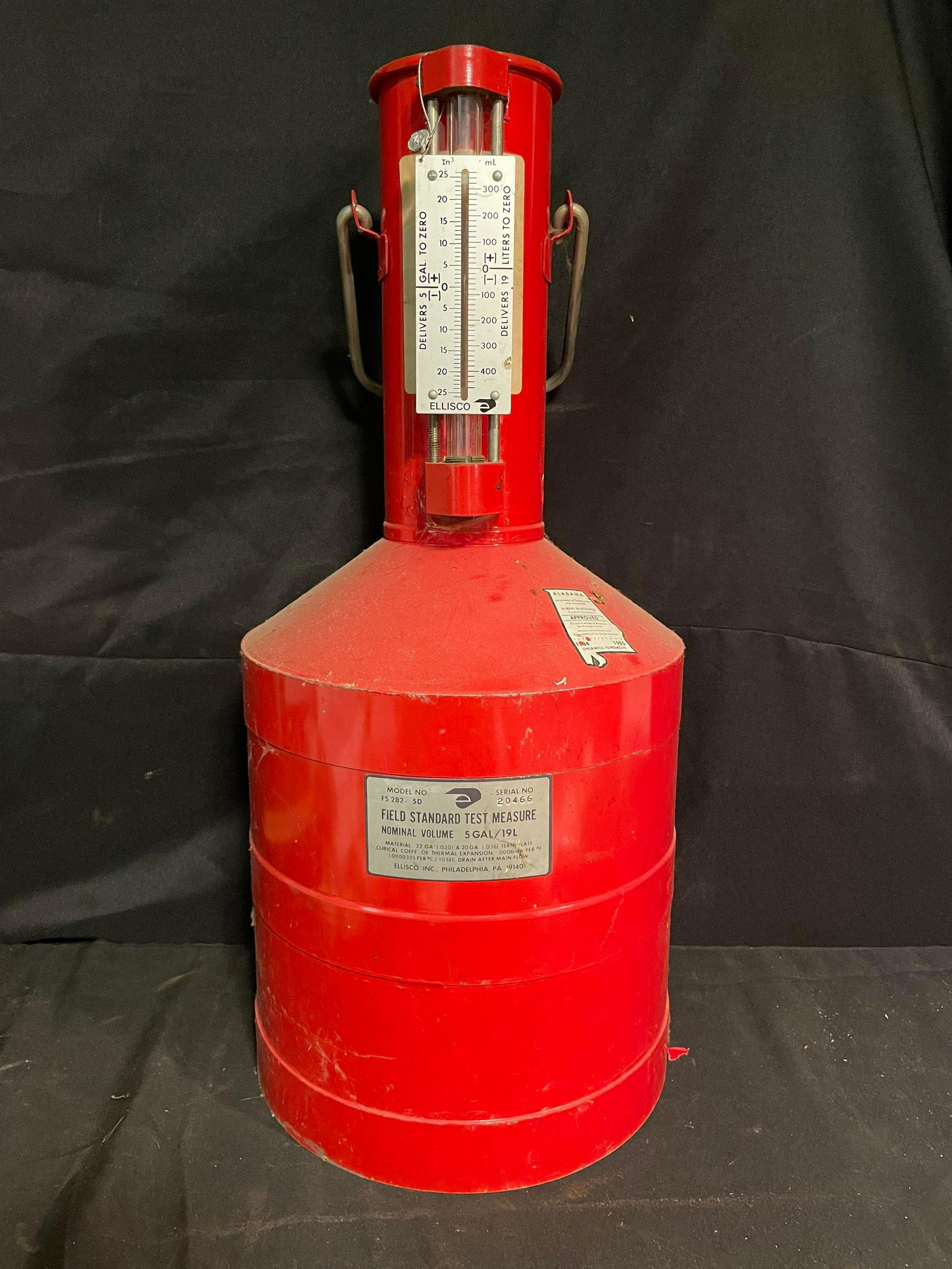 Ellisco Inc. Model No. FS 282-5D Serial No. 20466 Field Standard Service Station Test Measure (1 of 4)