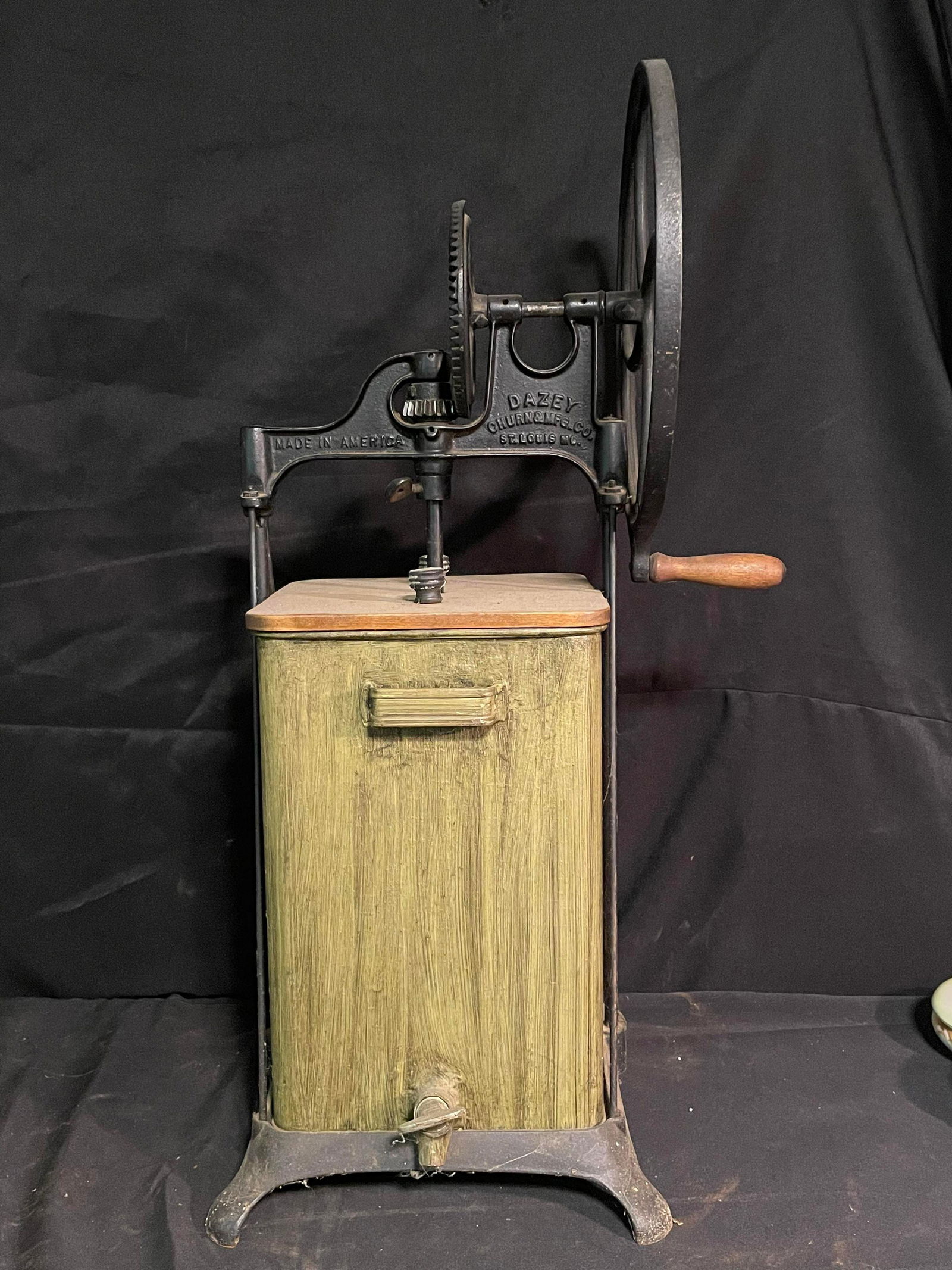 Large Dazey Churn Mfg. Co. Commercial Style Churn Mixer With Large Mixer Wheel 25" (1 of 3)