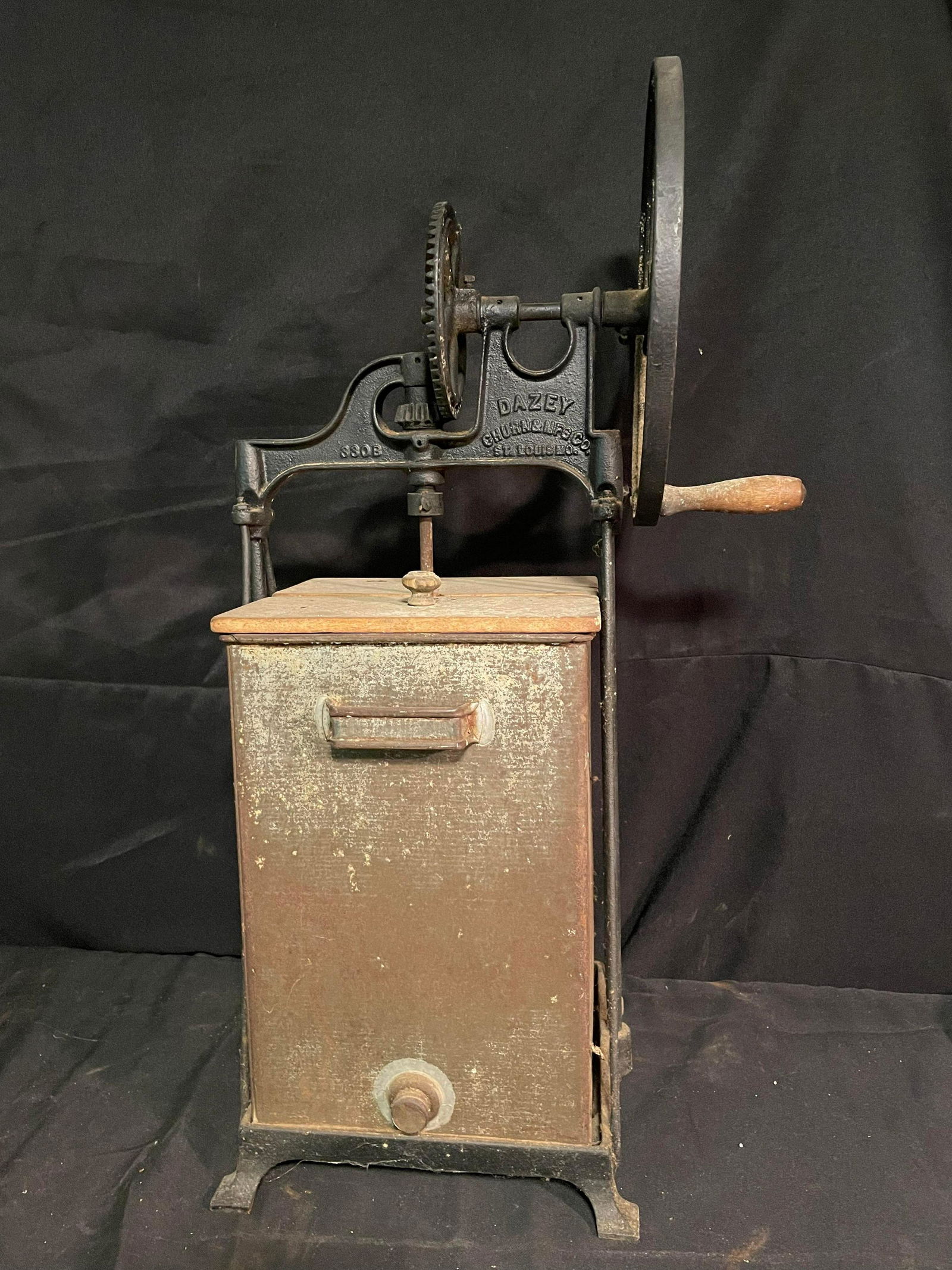 Large Dazey Churn Mfg. Co. Commercial Style Churn Mixer With Large Mixer Wheel 25" (1 of 3)