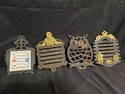 Collection Of Cast Iron Trivets With Quotes And Decoration With Owl Trivet