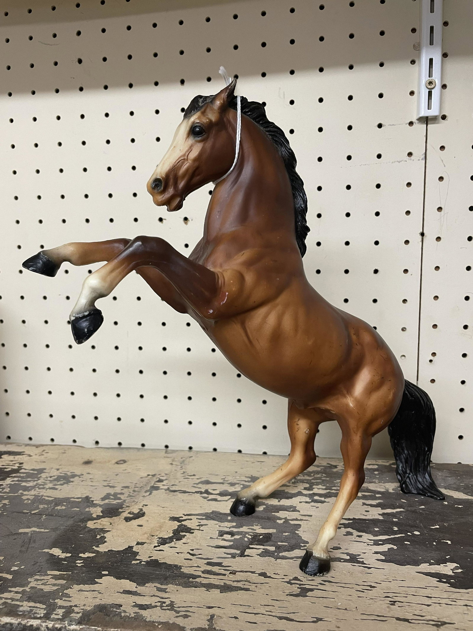 Breyer's 35 Fighting Stallion King 1961 Trad. Bay Chipped Ear As Found 11" 050120721: Breyer's 35 Fighting Stallion King 1961 Trad. Bay Chipped Ear As Found 11" 050120721