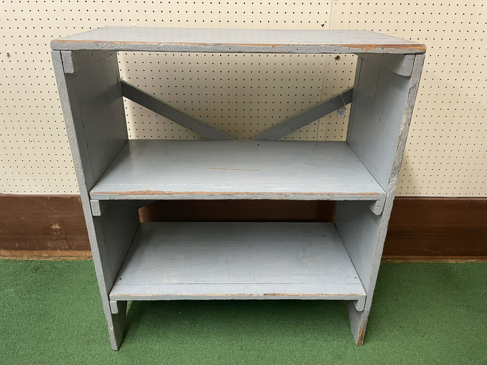 Primitive Style Painted Wooden Crock-Canning Shelf 30"W 35"H (1 of 2)