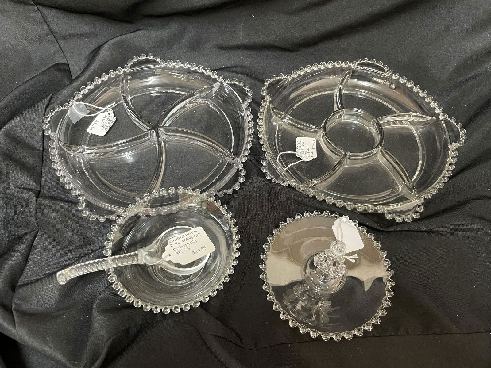 Assorted Candlewick Glassware Serving Style Dishes-Trays (1 of 2)