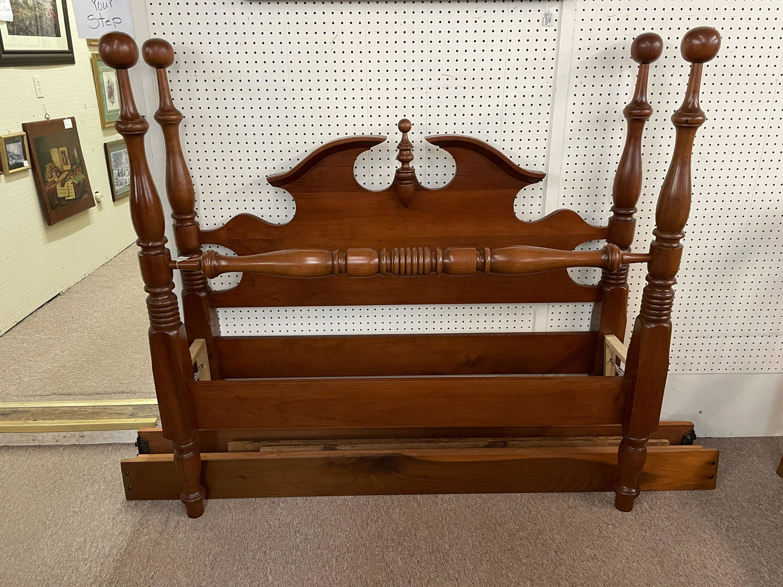 Cherry Full Sized Cannonball Style Bed 031504022 (1 of 3)