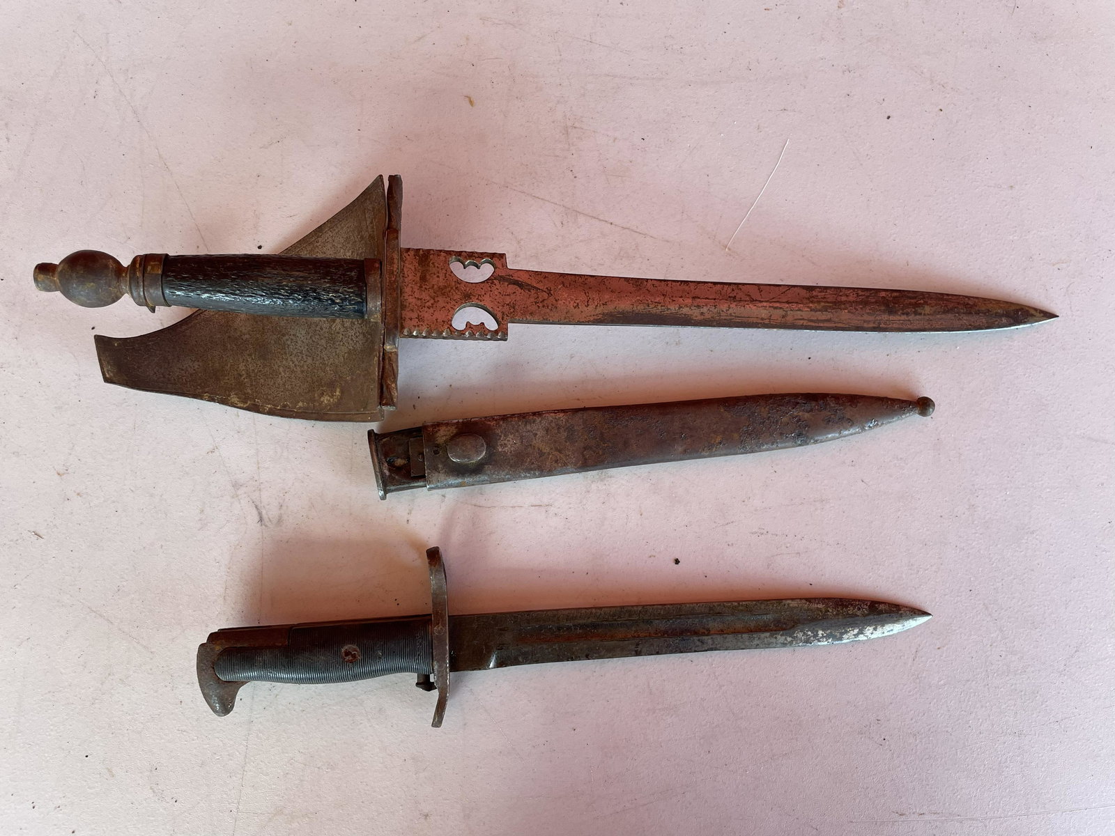 Pair Including WWII M1 Garand Bayonet (UC Utica Cutlery 1942-45) 15" (1 of 2)