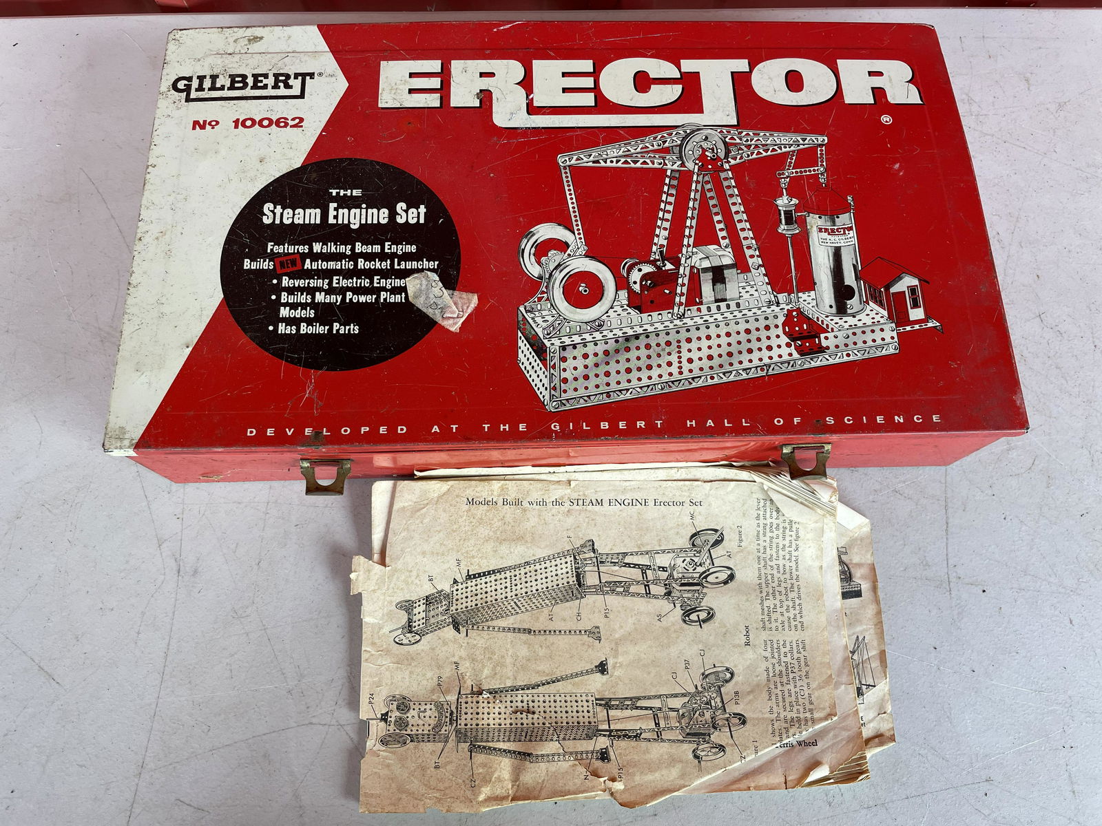 Metal Erector Set By Gilbert No. 10062: Metal Erector Set By Gilbert No. 10062