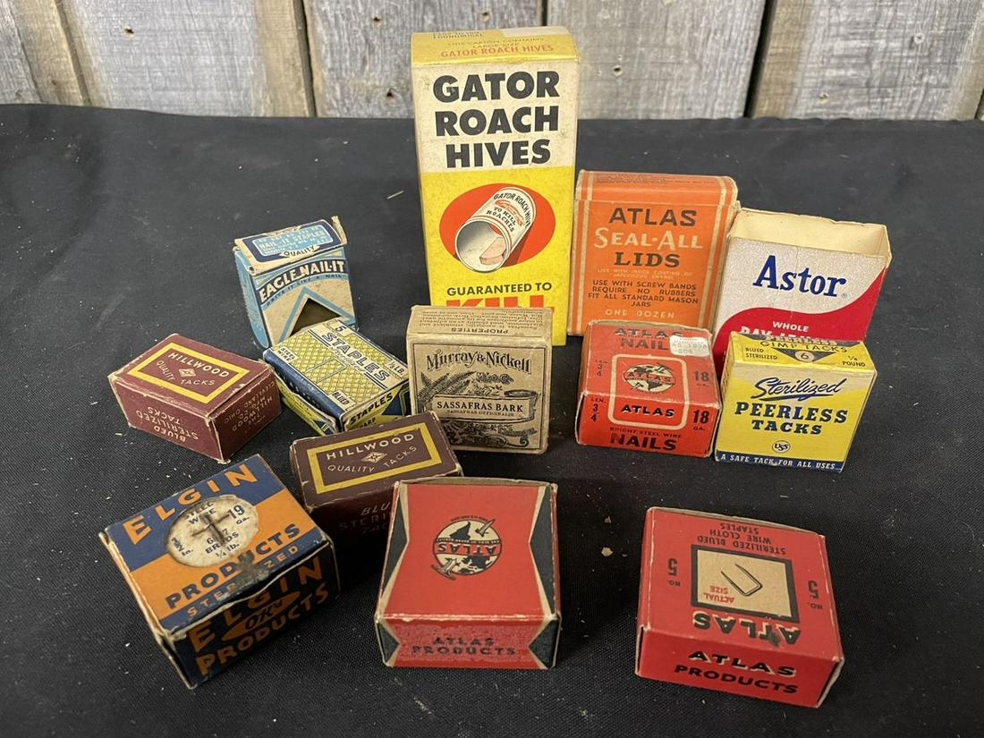 Atlas, Elgin, Astorm Hillwood And Other Assorted Advertising Wire, Nail And Staple Packages (1 of 1)