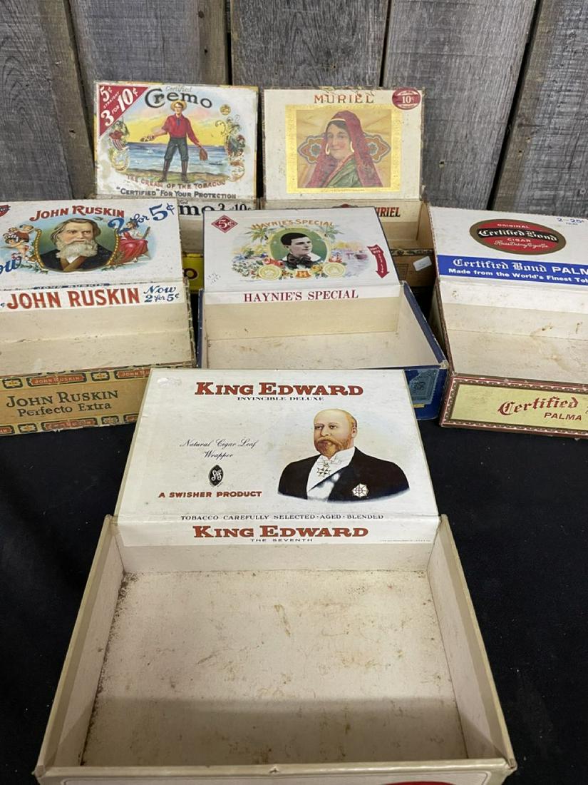 Collection Of Assorted Cigar Boxes By Cremo, Muriel, John Ruskin, King Edward And Haynie's Special (1 of 1)
