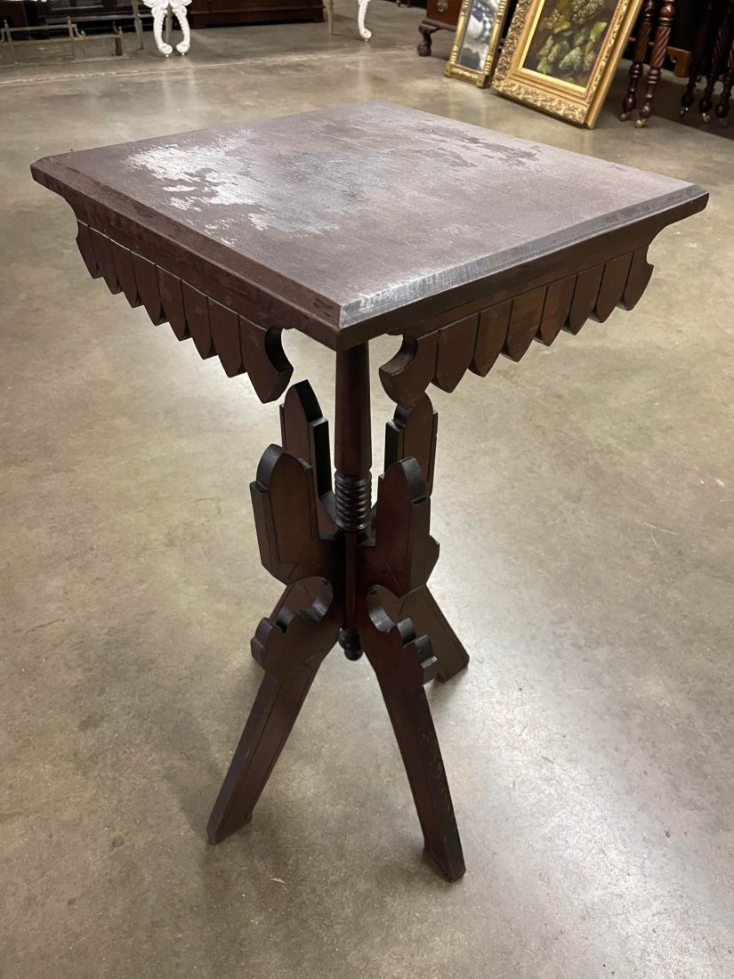 Antique Victorian Carved Fern Stand (1 of 4)