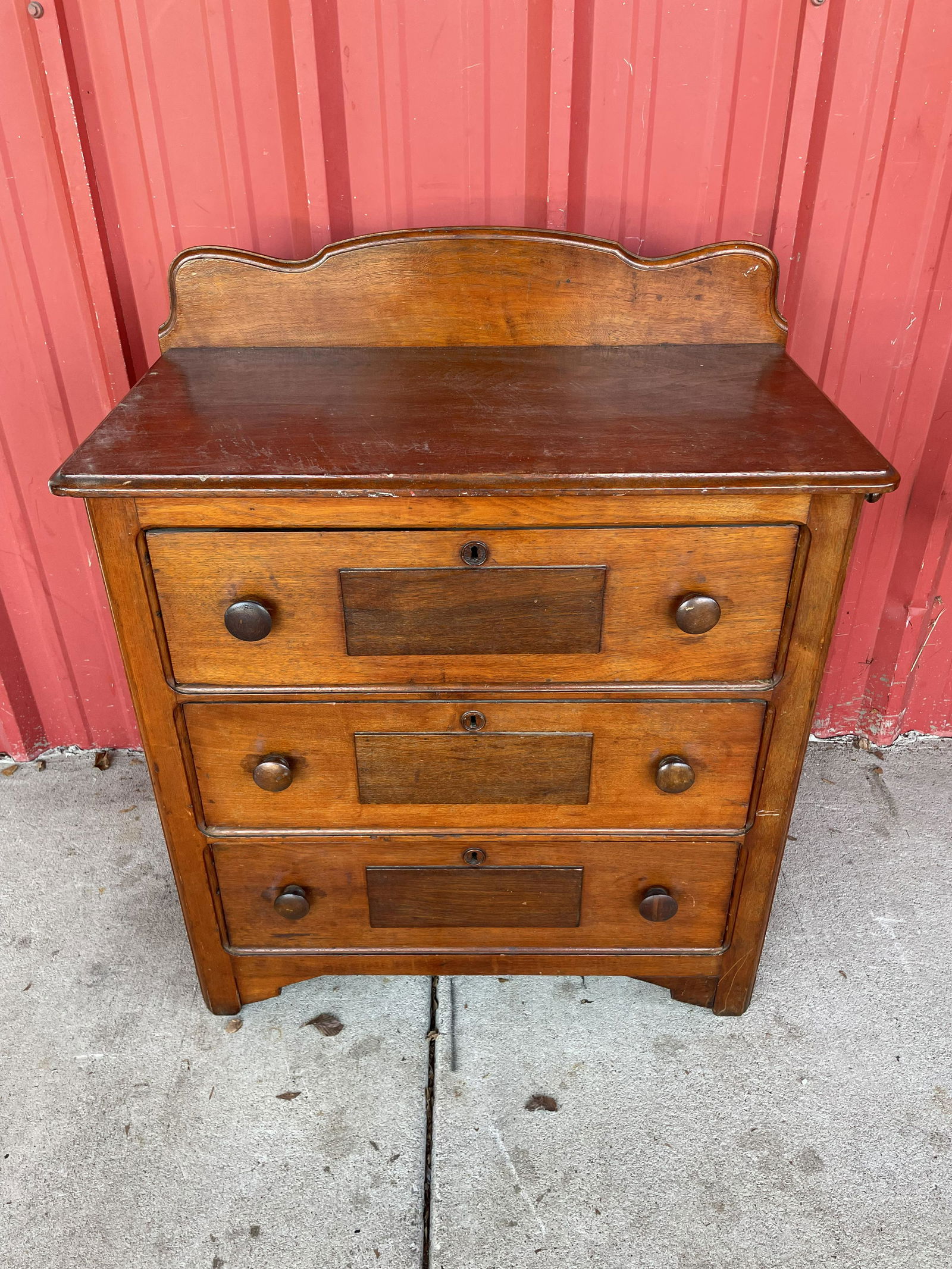 Antique Walnut Washstand Style Chest of Drawers (1 of 4)