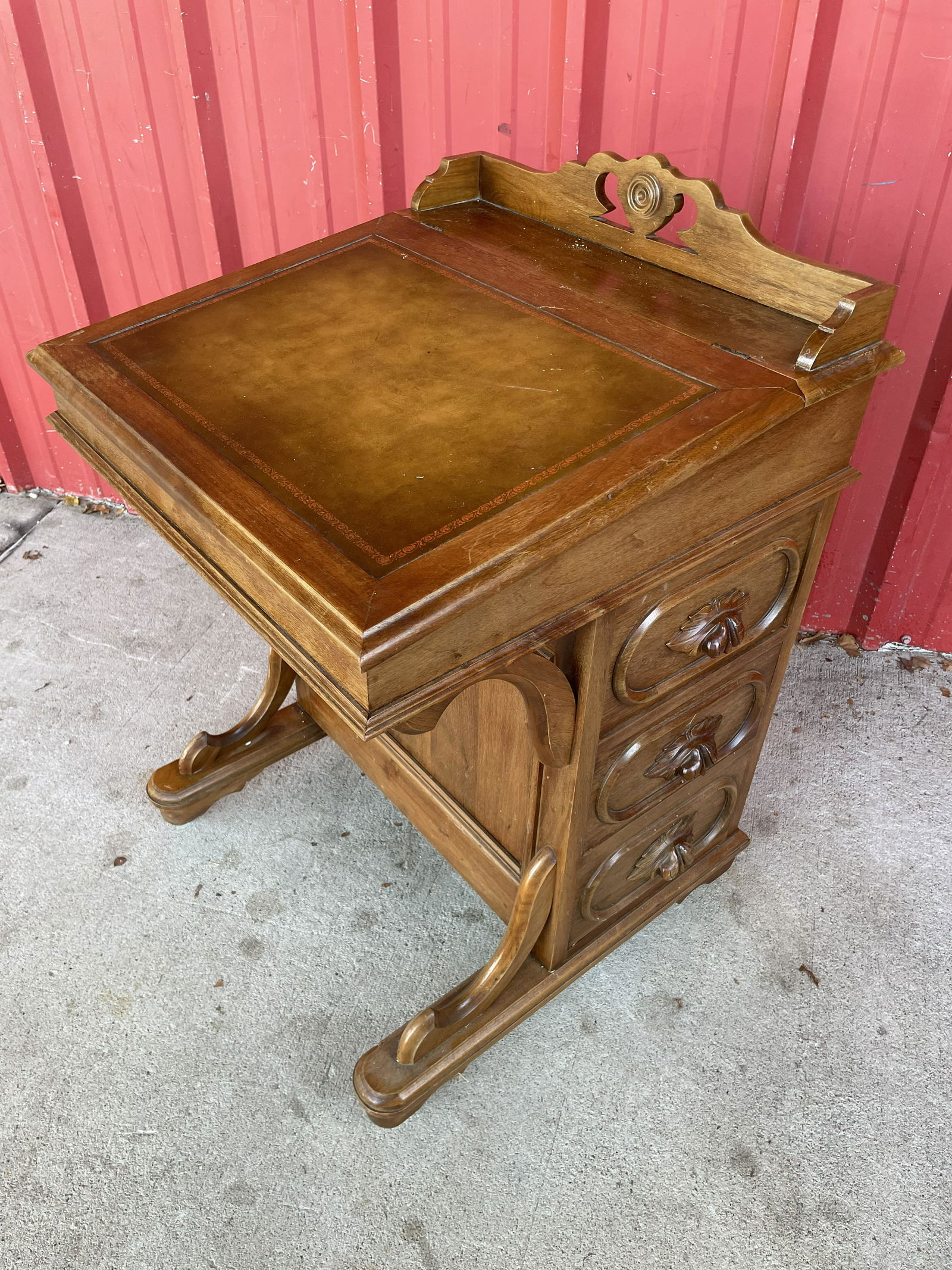 Vintage Leather Top Davenport Desk (1 of 7)