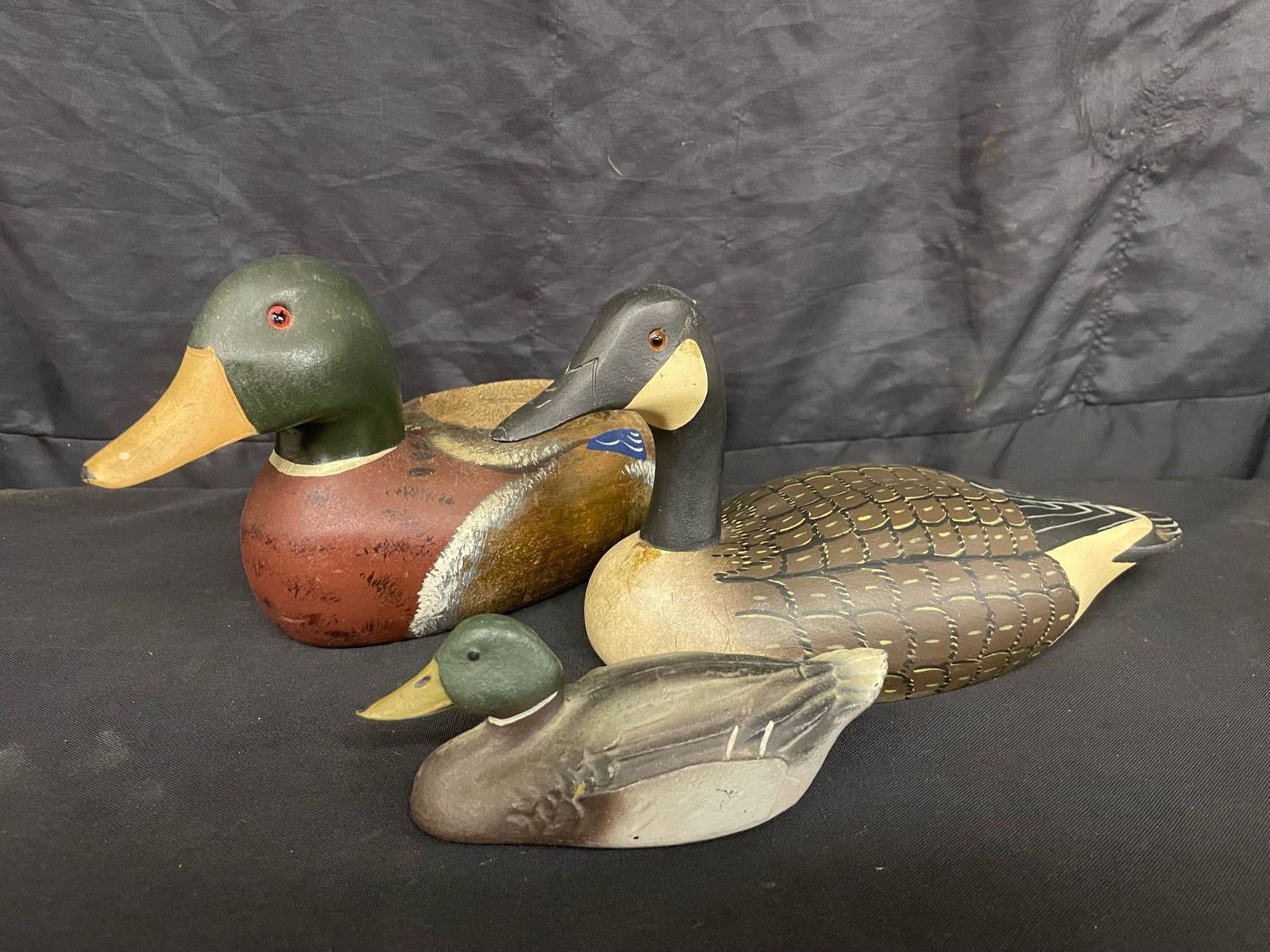 Trio of Duck Decoys: Trio of Duck Decoys
