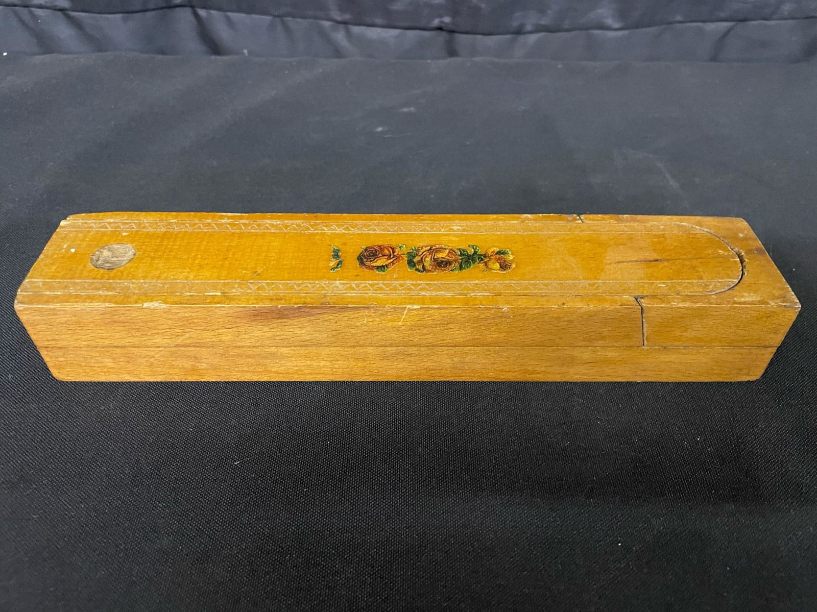 Vintage Wooden Pencil Box (1 of 2)