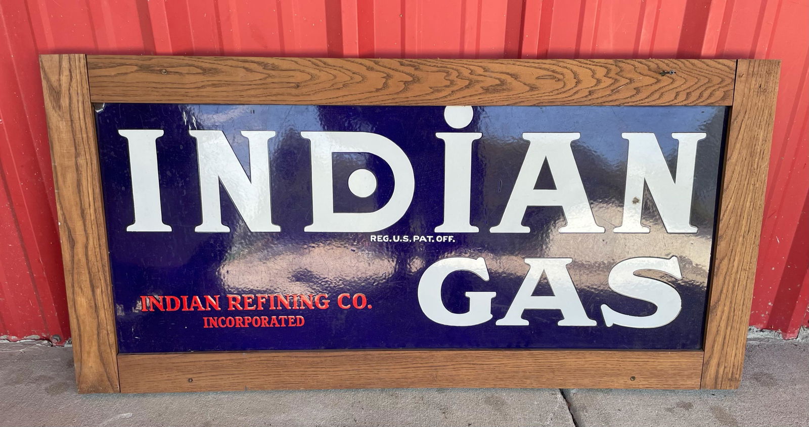 Porcelain Indian Gas Sign (1 of 6)