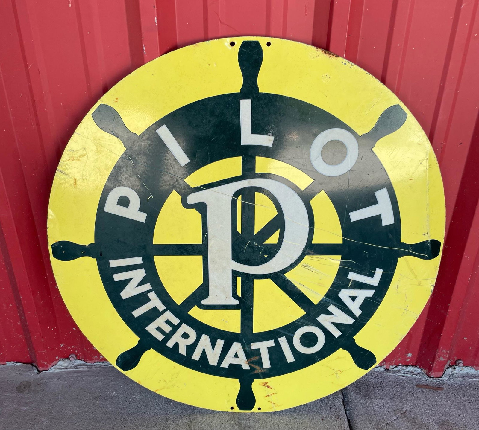 Metal Pilot International Sign: Metal Pilot International Sign