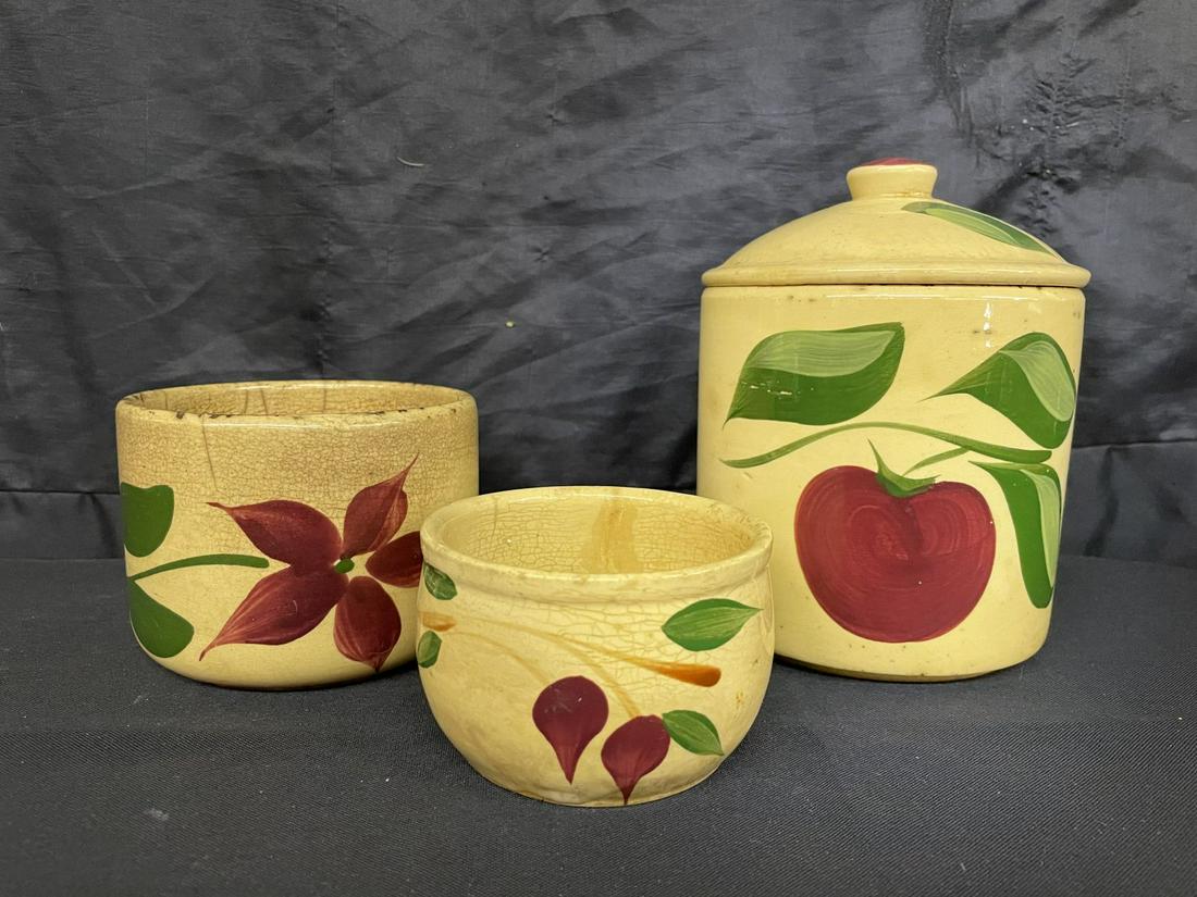 Watts Pottery Bowls and Cookie Jar with Lid (1 of 1)