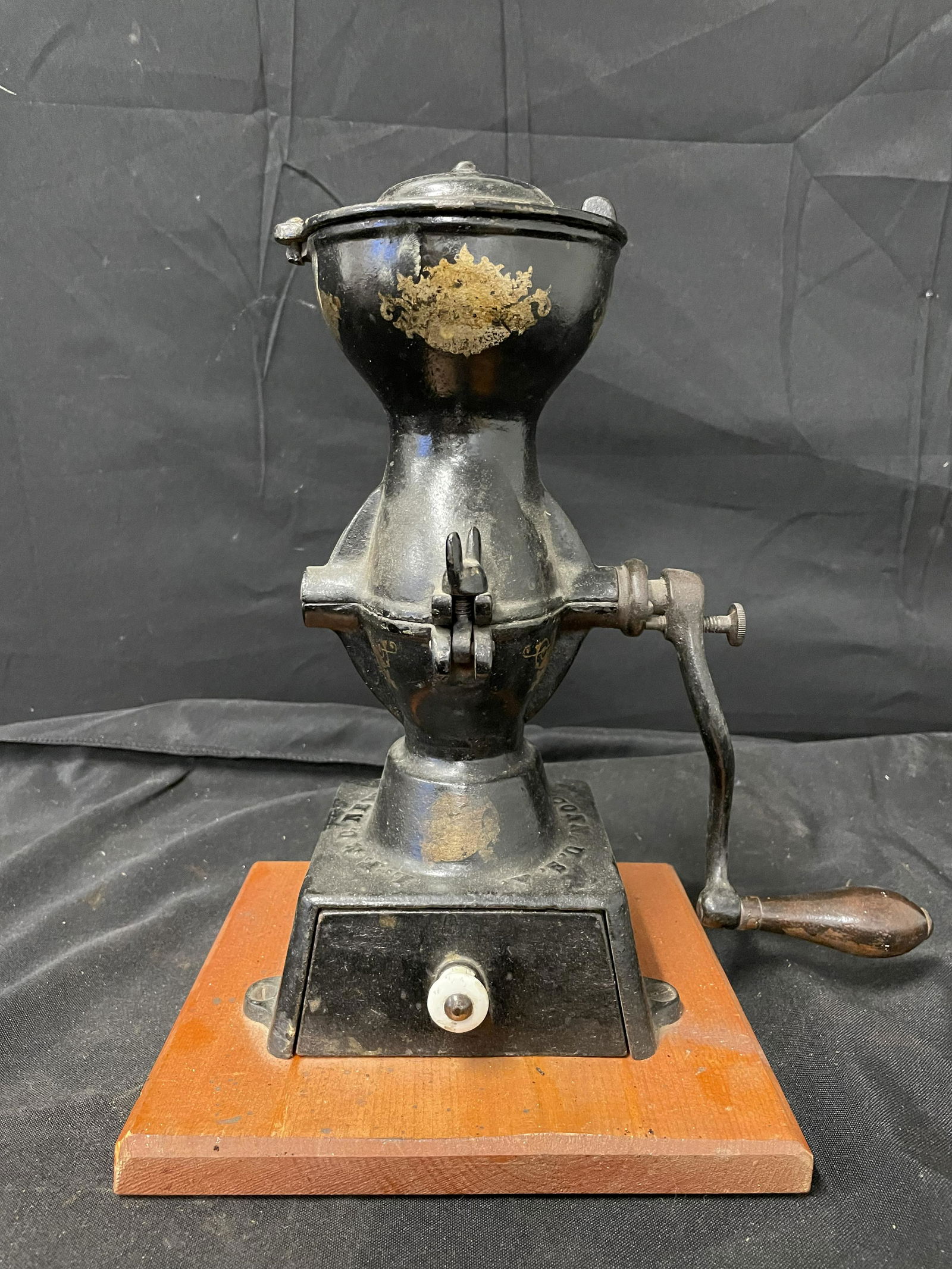 Antique Cast Iron New Britain Coffee Mill (As Found) (12") Nov 19