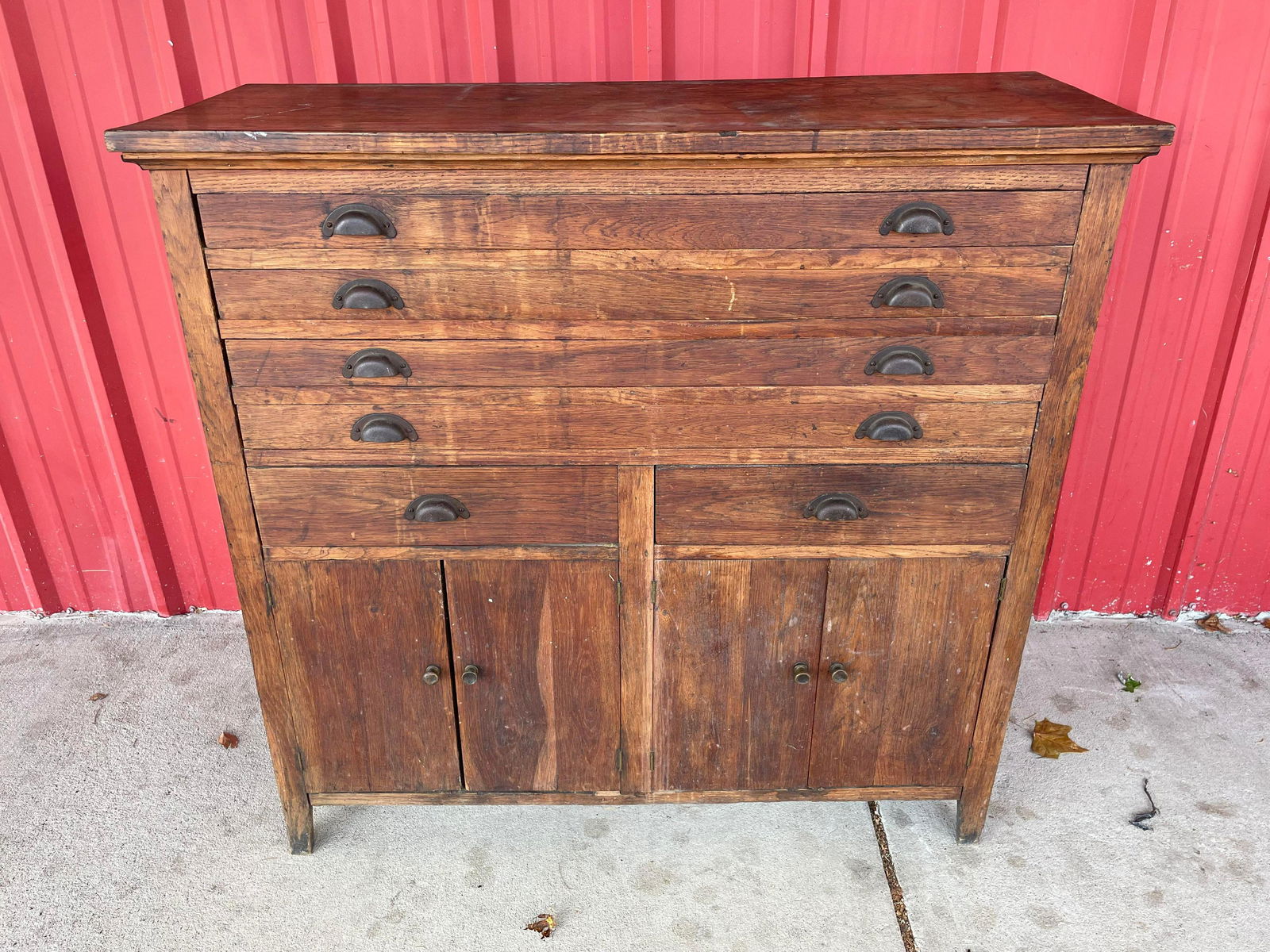 Antique Oak Typesetter Desk (1 of 5)