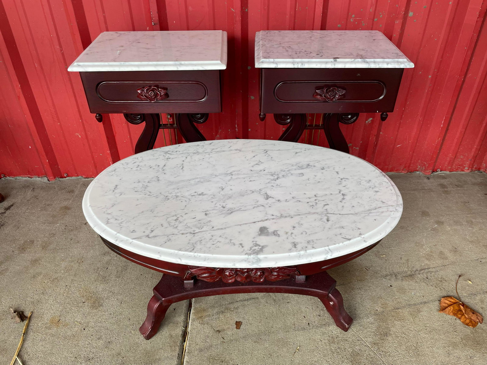 Reproduction ca. 1960 Harp Lamp Stands and Coffee Table: Reproduction ca. 1960 Harp Lamp Stands and Coffee Table