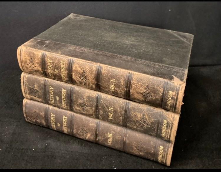 3 Volume Leather Bound "A History of Kentucky and Kentuckians by E. Polk Johnson ca. 1912 (1 of 2)